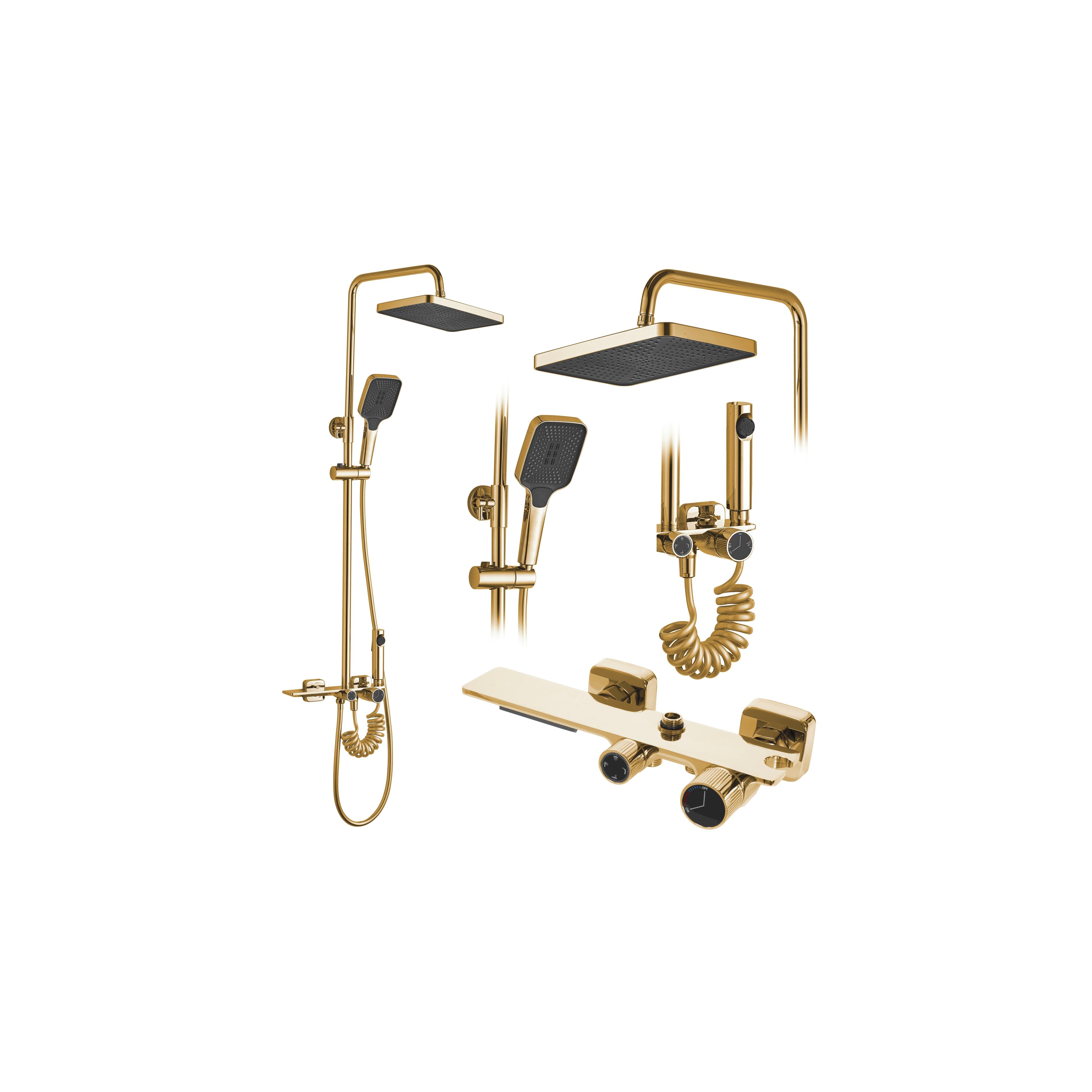 Комплект за душ REA HELIX Gold