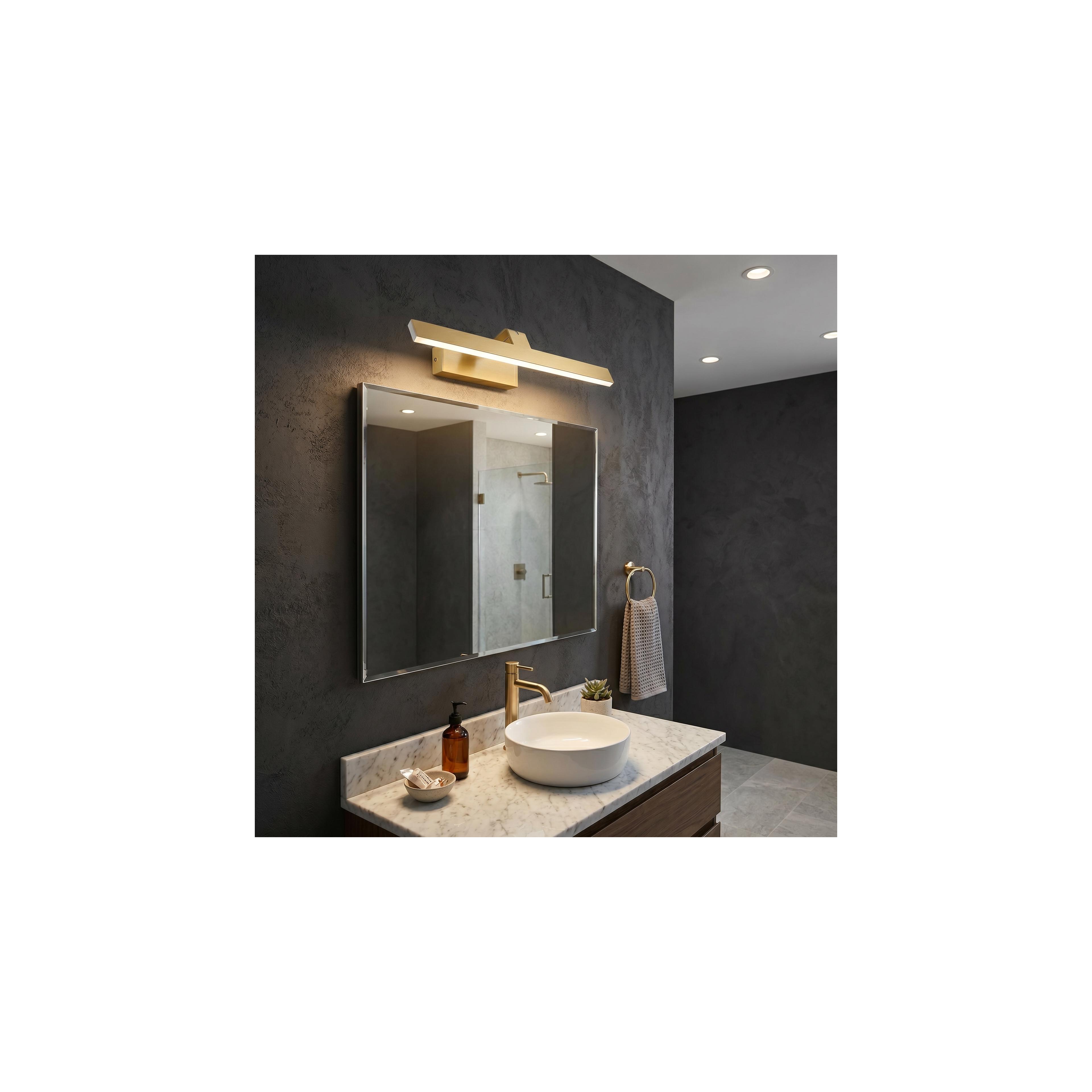 Bad LED-Wandleuchte SWE007-1W 43cm BRUSH GOLD