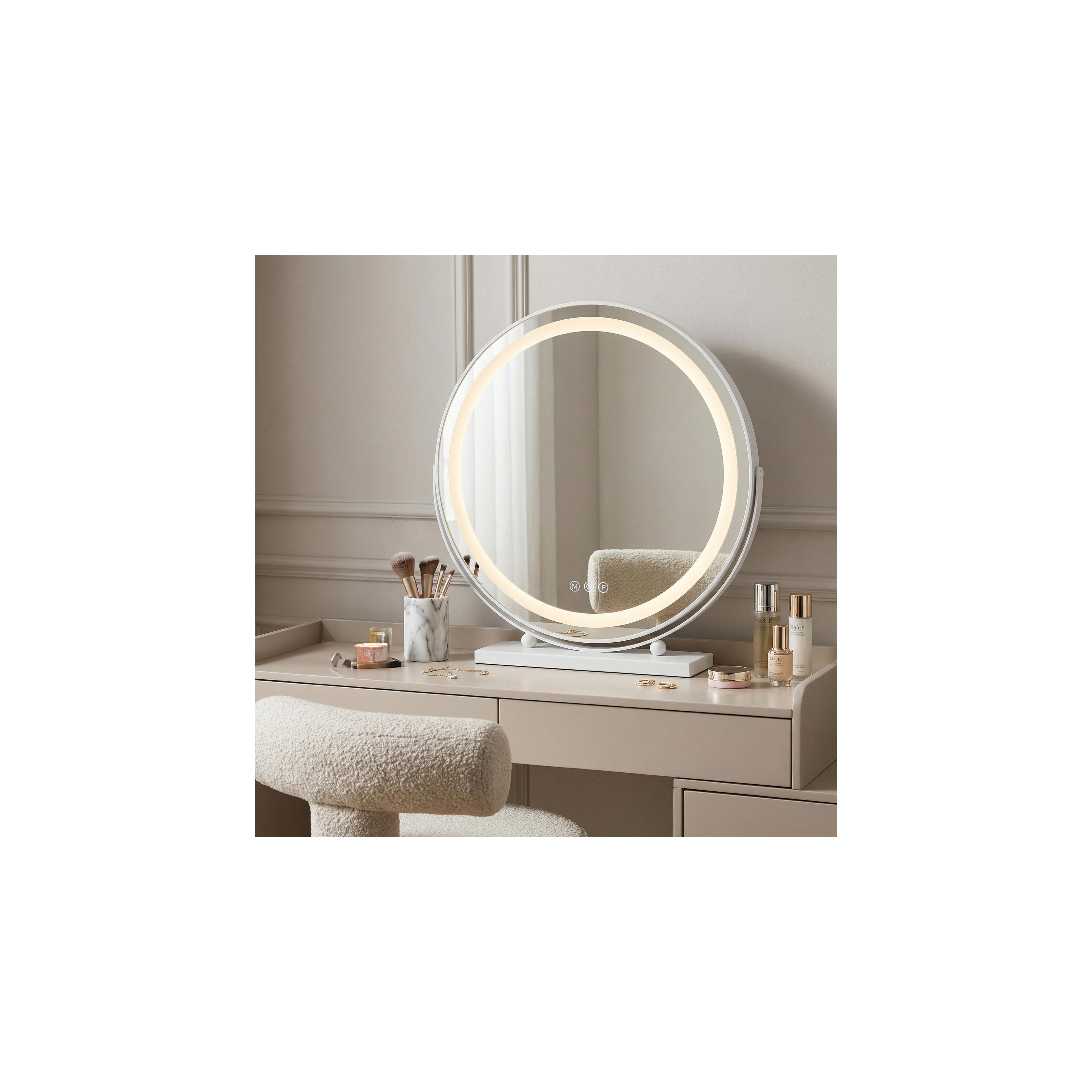 Spiegel LED MAKE-UP White 50 cm