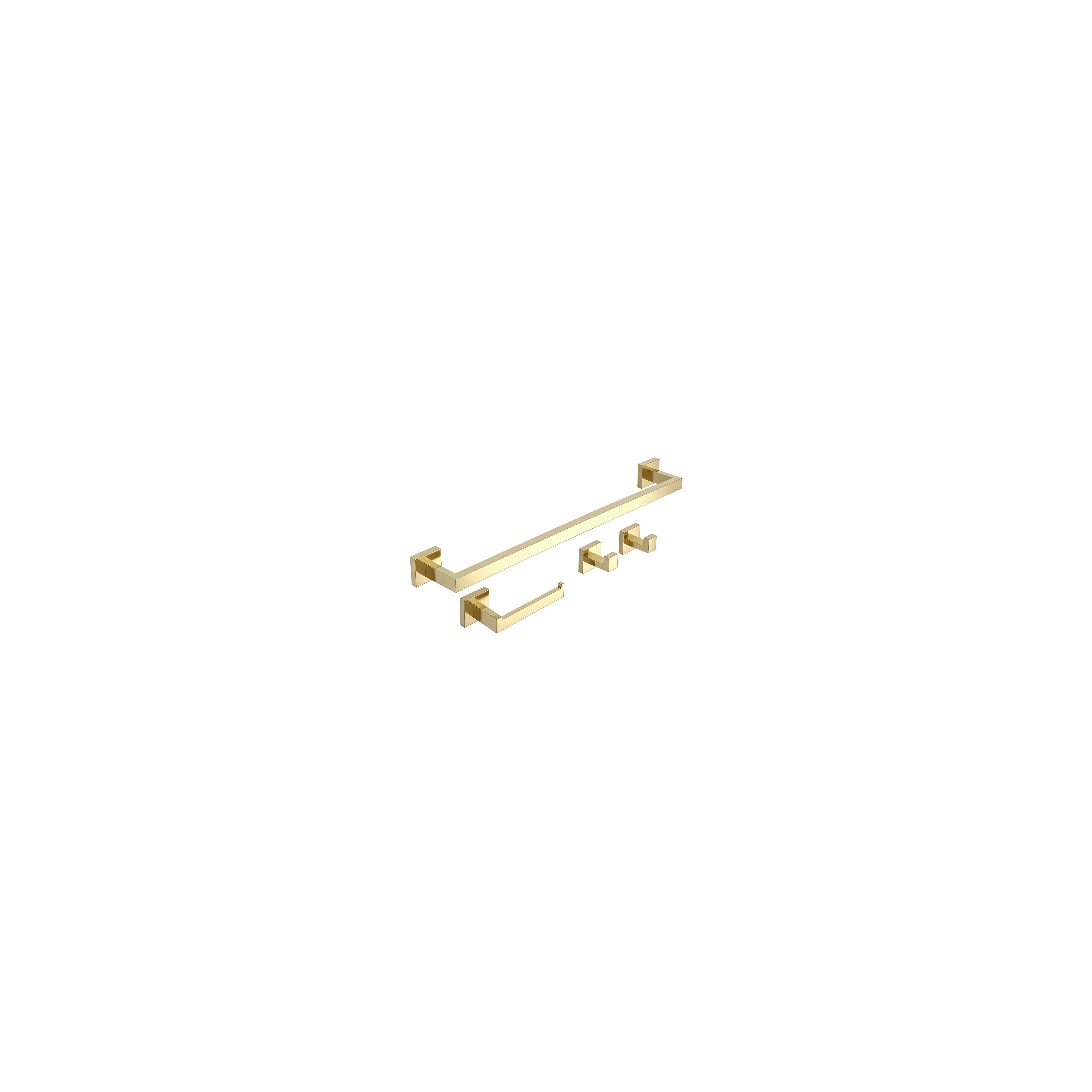 Badezimmer-Accessoire-Set Rio Gold 4-teilig
