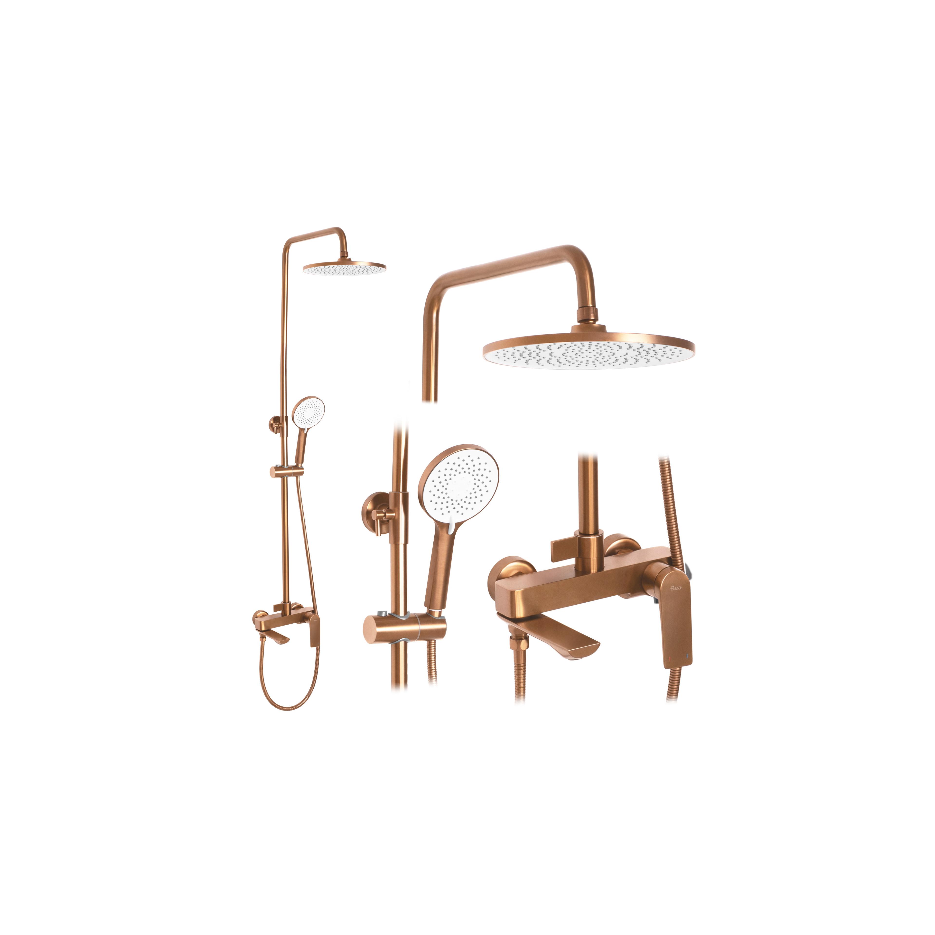 Στήλη Ντους REA AVALON BRUSHED Copper  σε χάλκινο βουρτσισμένο φινίρισμα