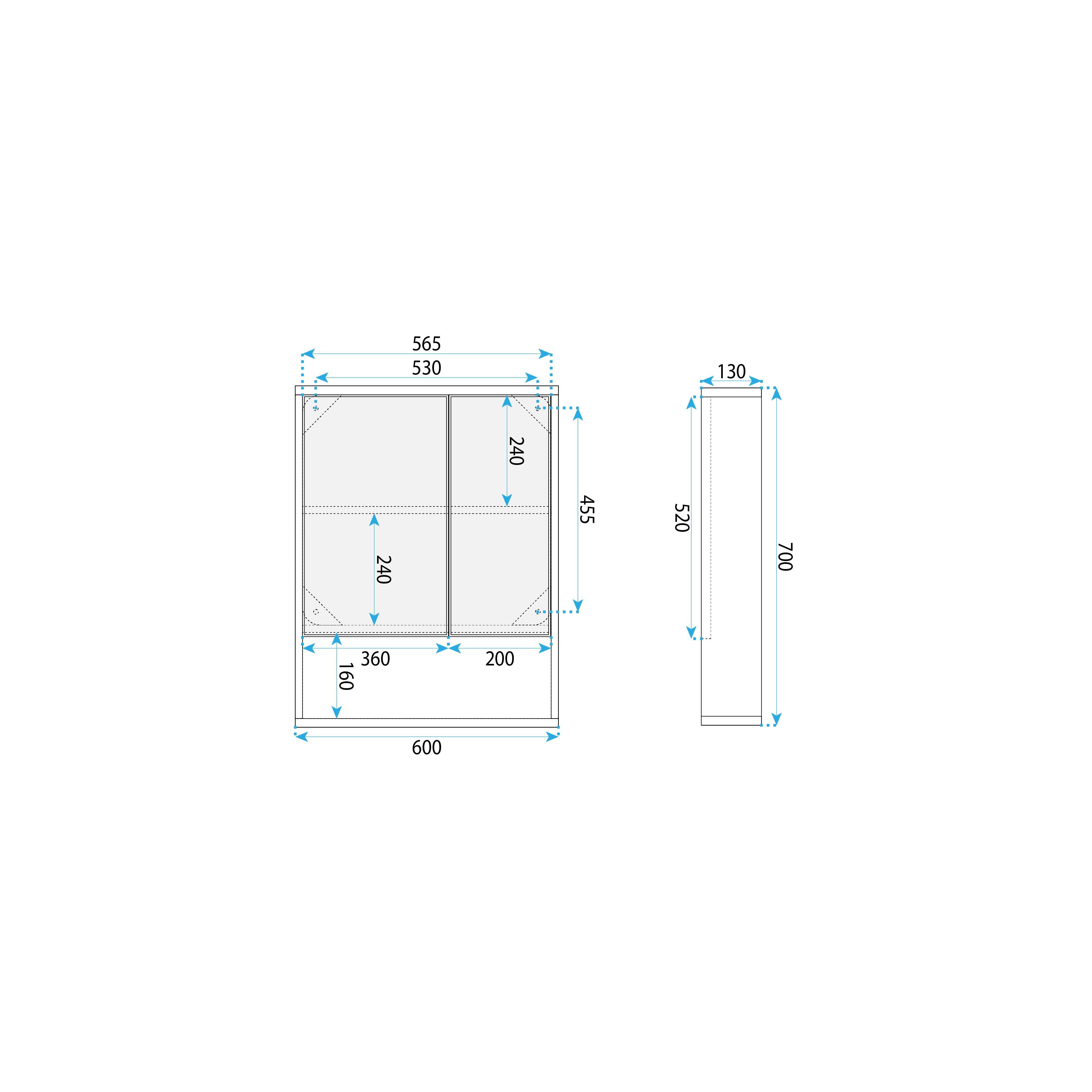 Bathroom furniture set with washbasin DB66-70 70CM