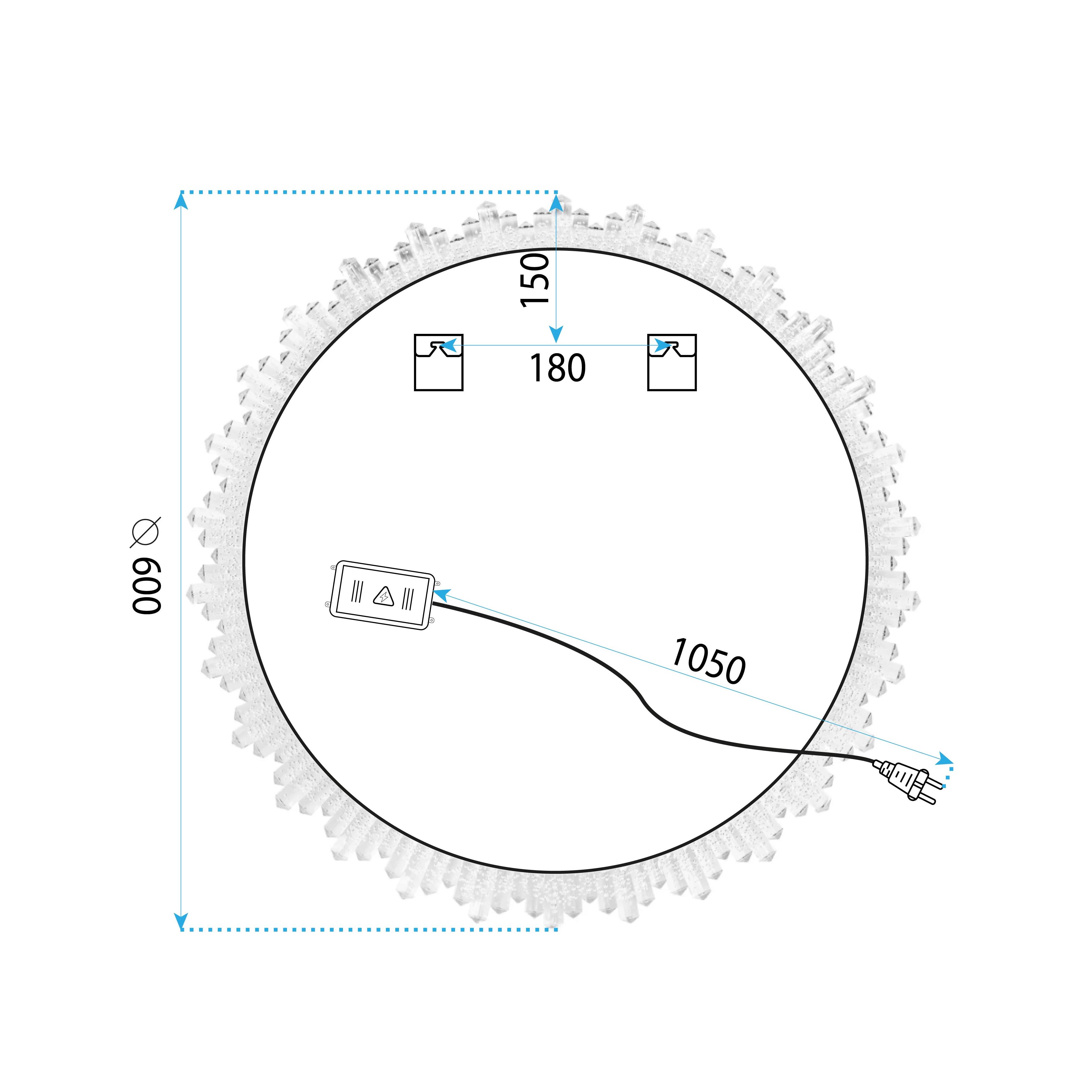 Spiegel LED 60cm YH-3564