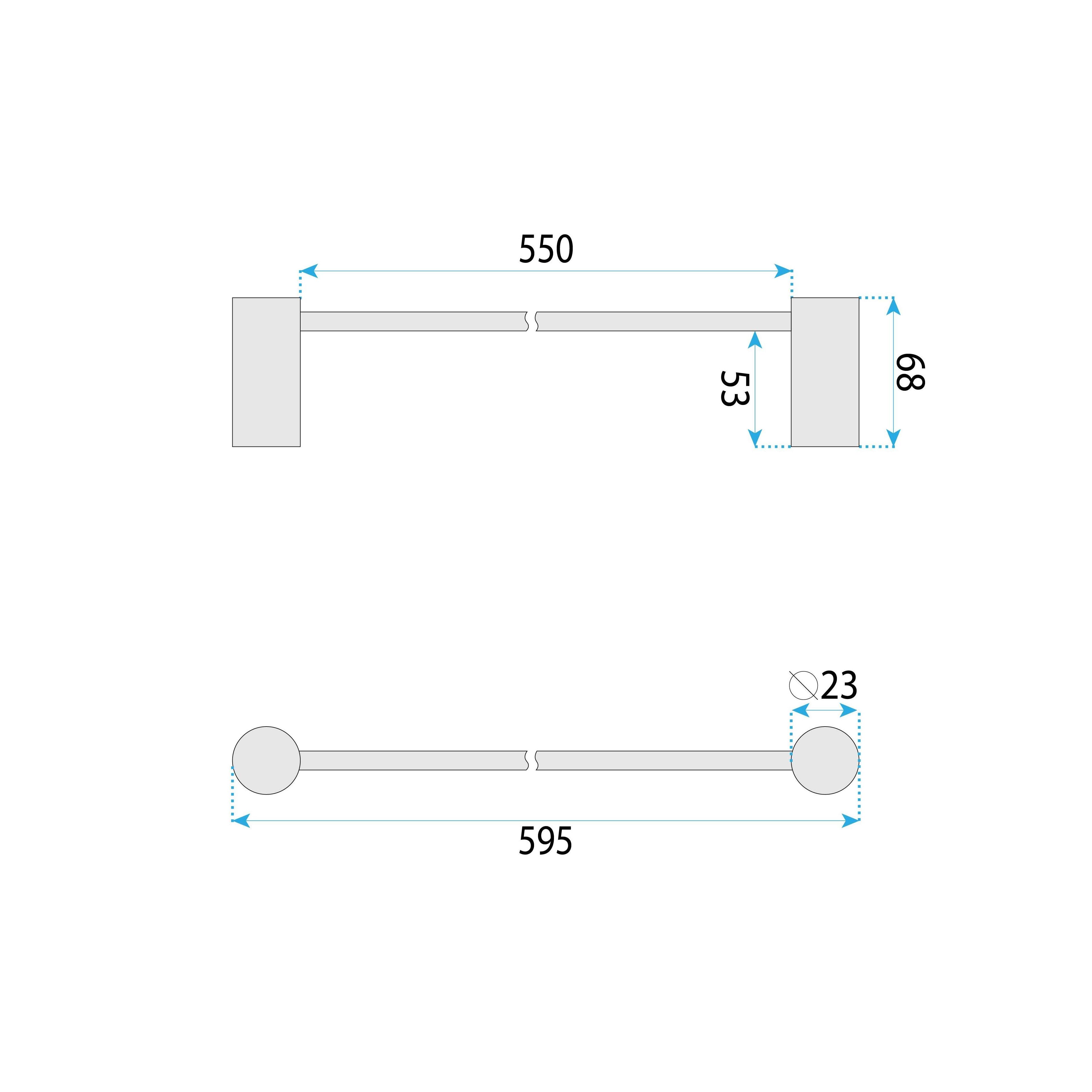 Закачалка за баня A62301BG OTTO Brush Gold