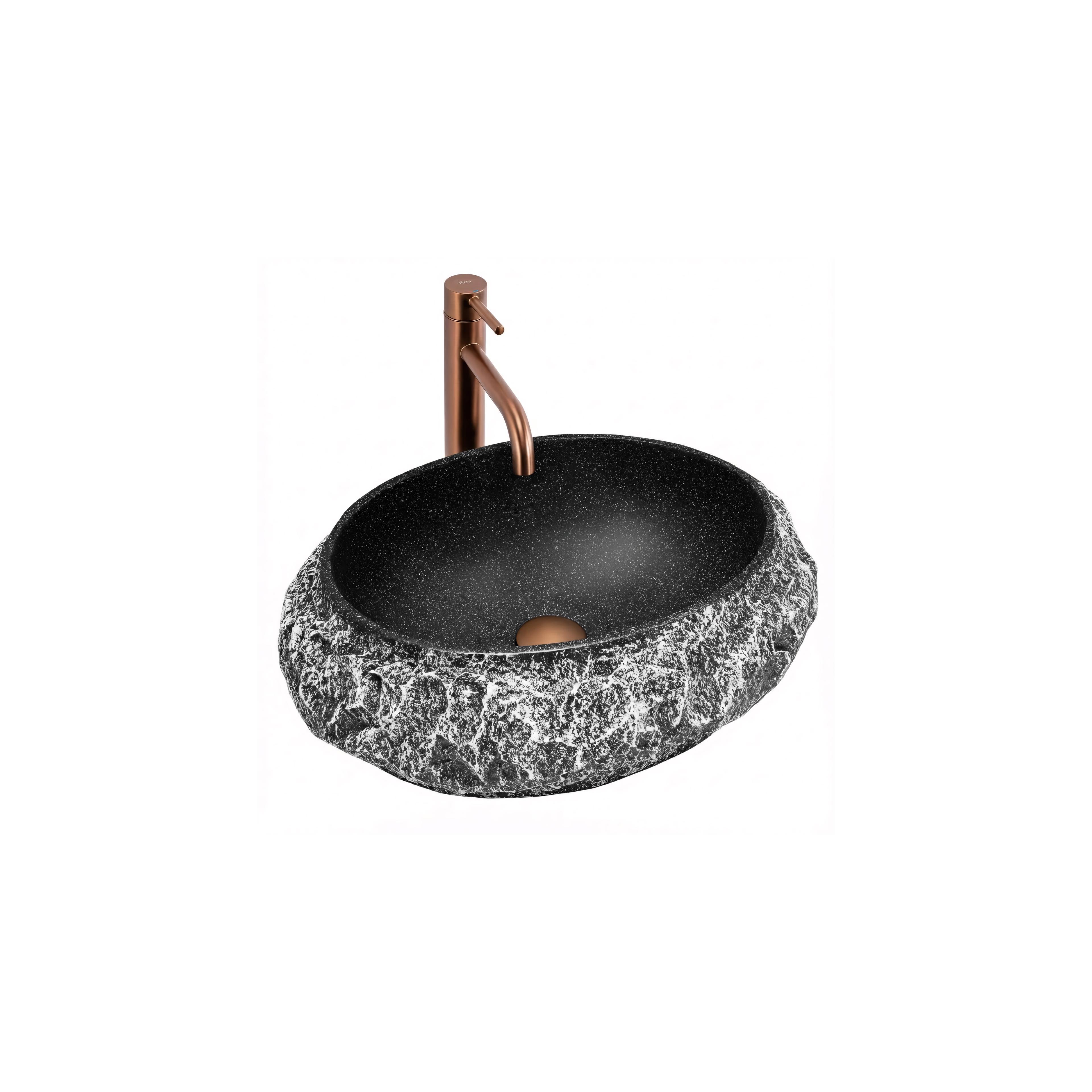 Aufsatzwaschbecken Rea Mika Gabro Black
