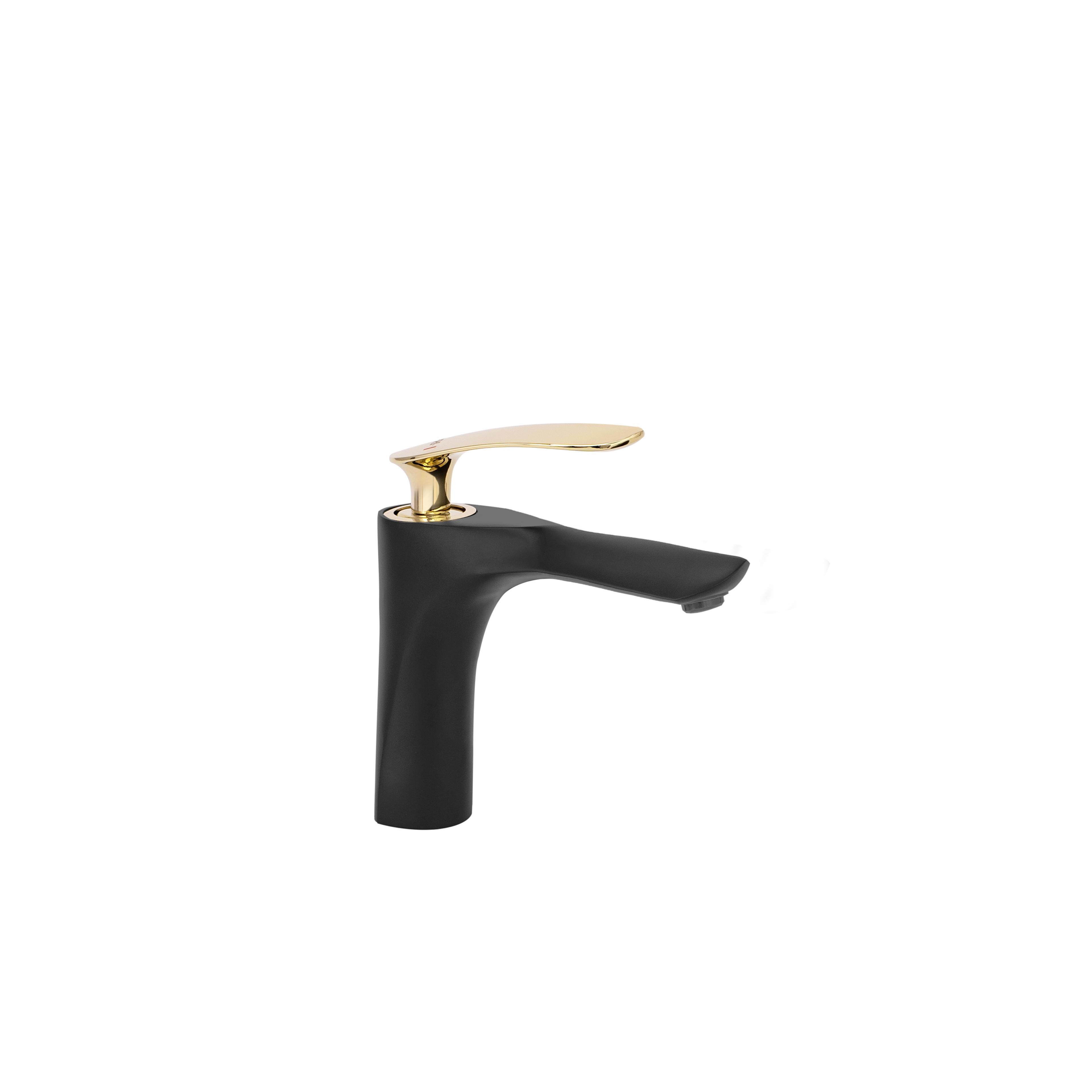 Waschbeckenarmatur Rea Orbit Black Gold low