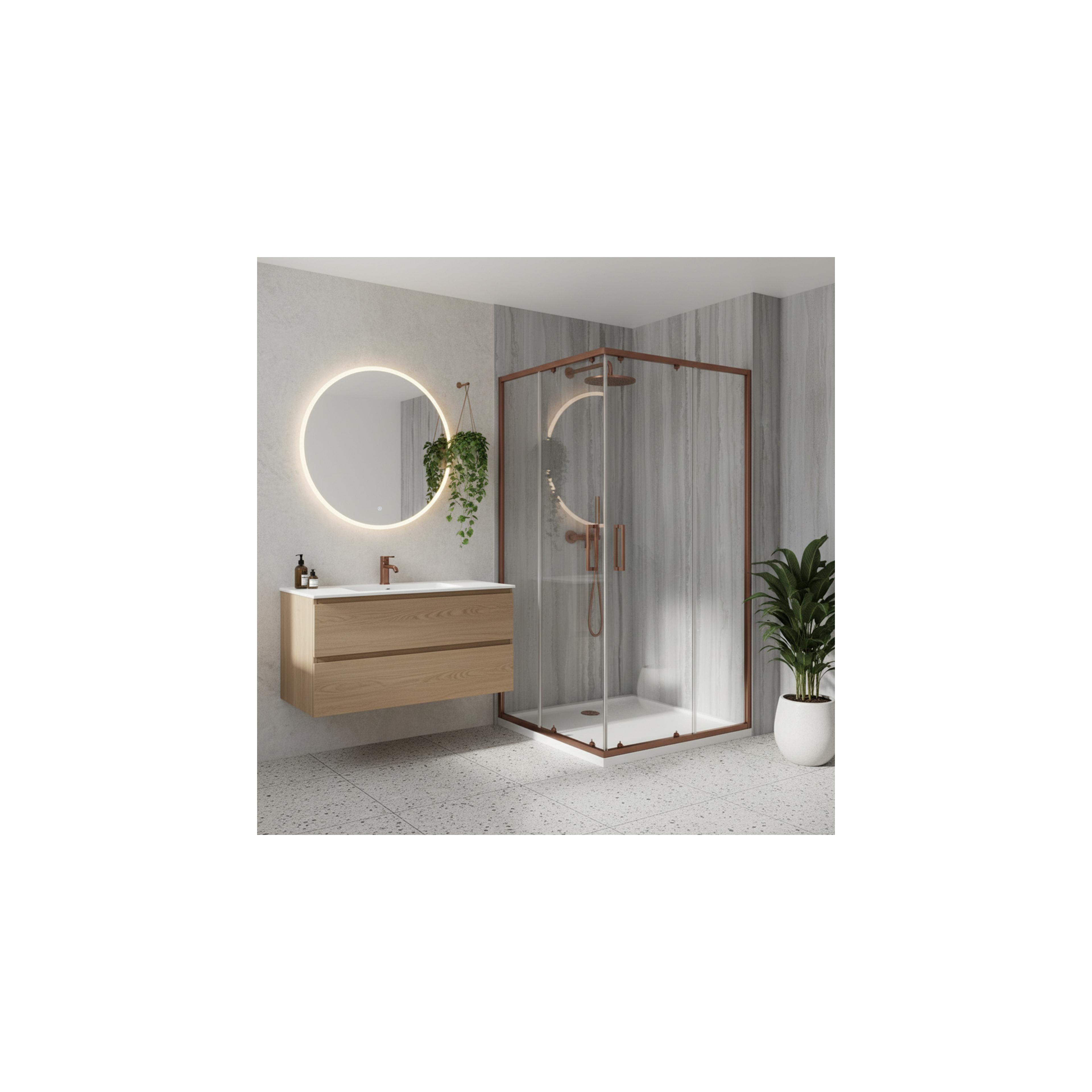 Duschkabine Rea City 80x100 Brush Copper