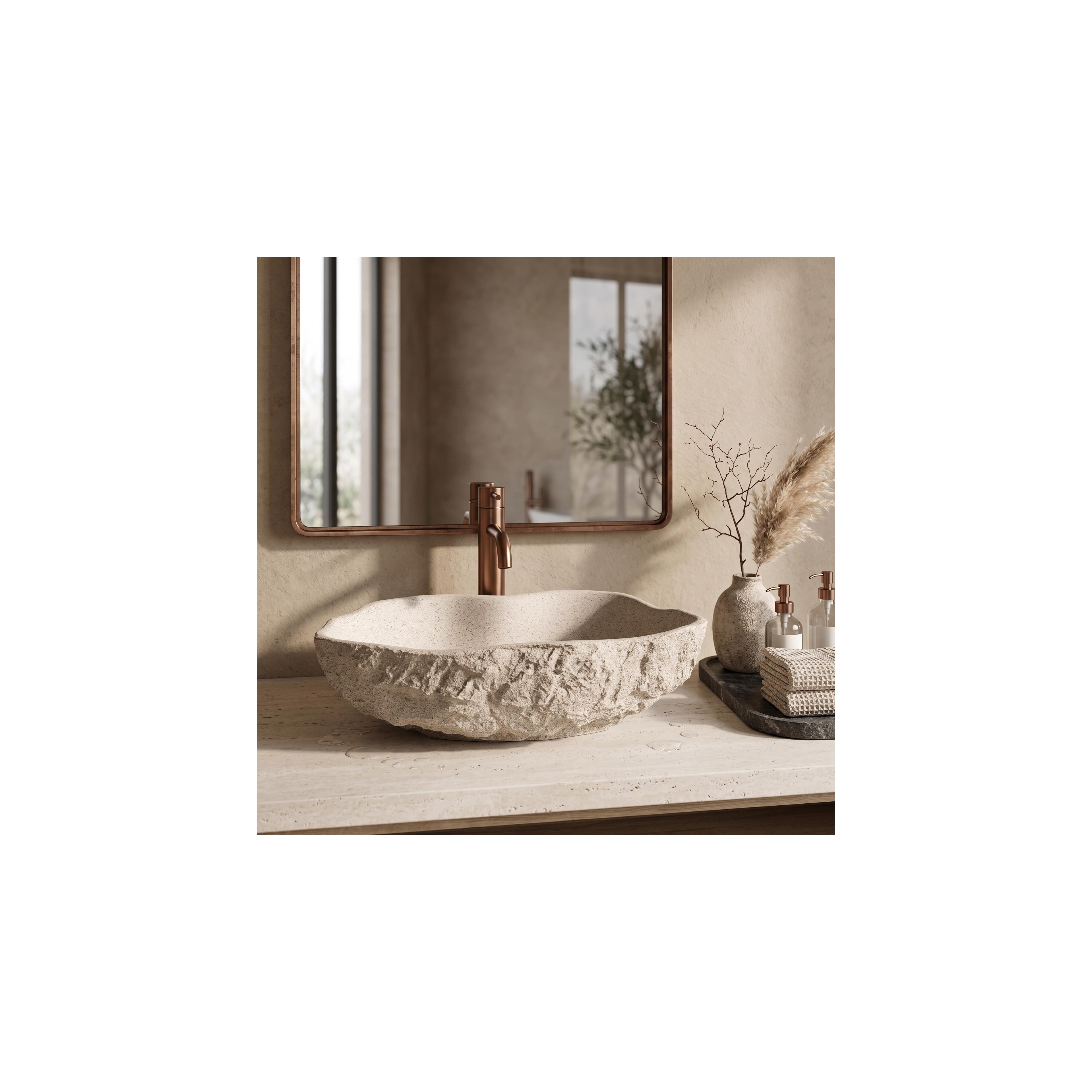 Nadgradni umivaonik Rea Isla Warm Beige