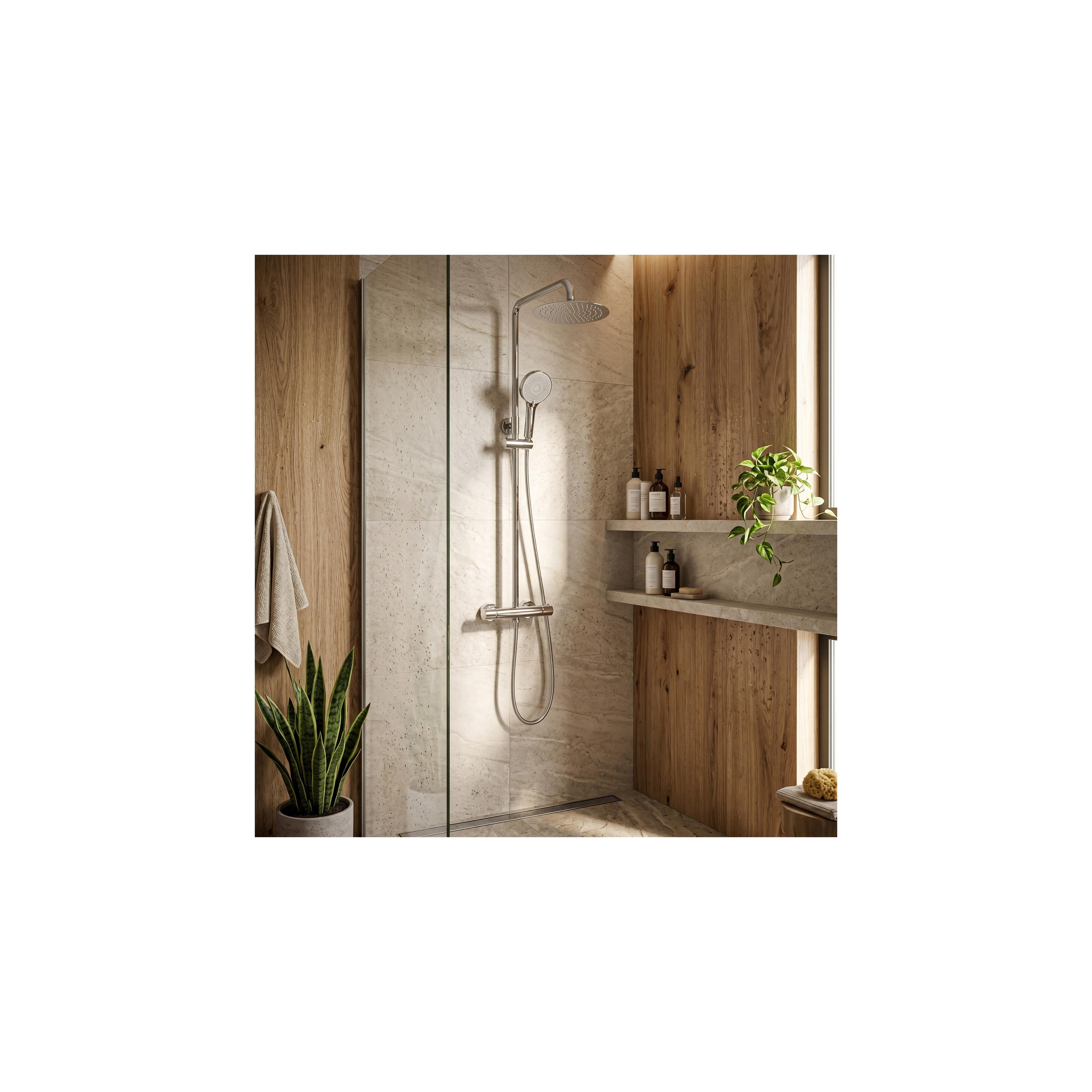 Duschset utan pip med termostat Rea Lungo Chrome