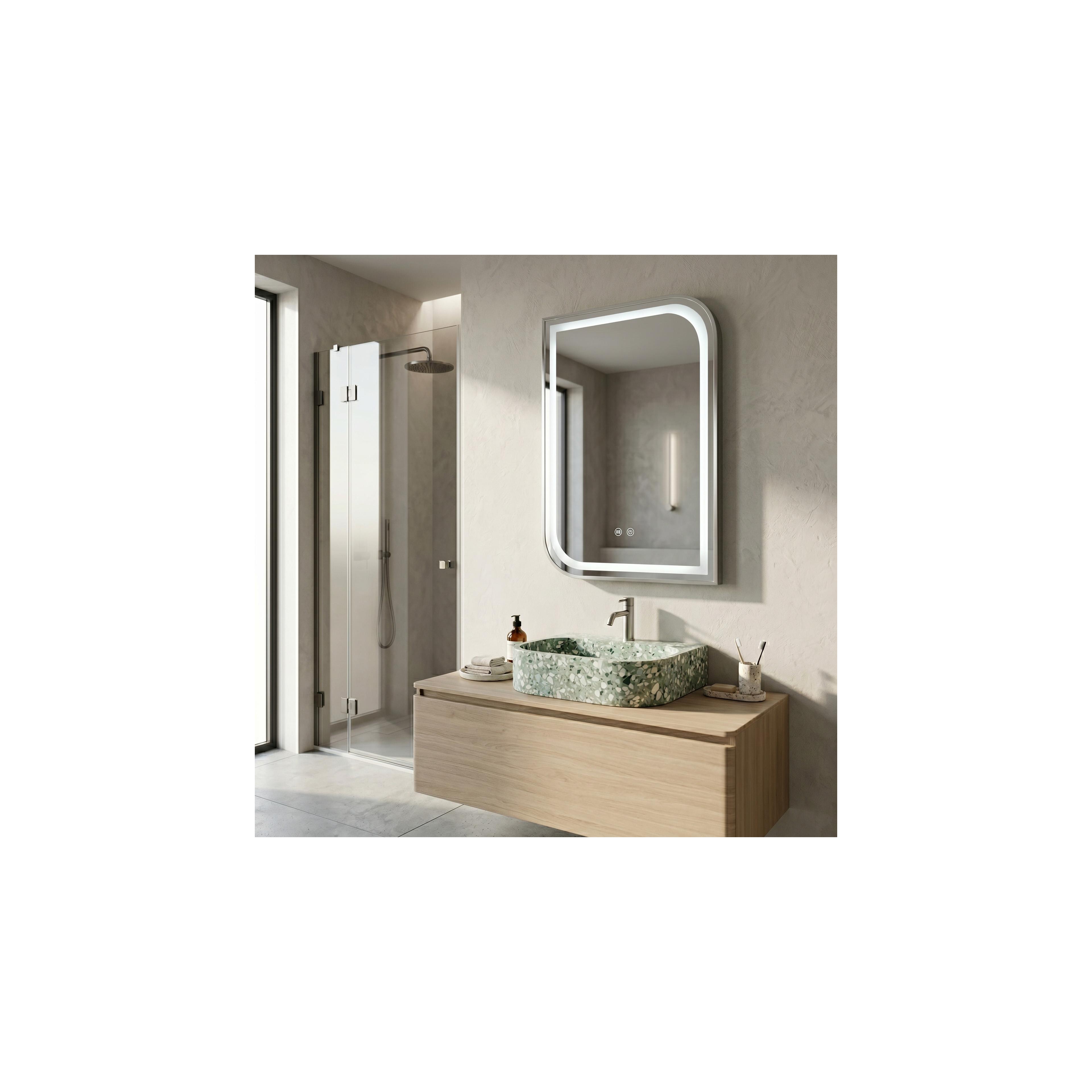 Specchio LED ZONE 70x50 BRUSH NICKEL