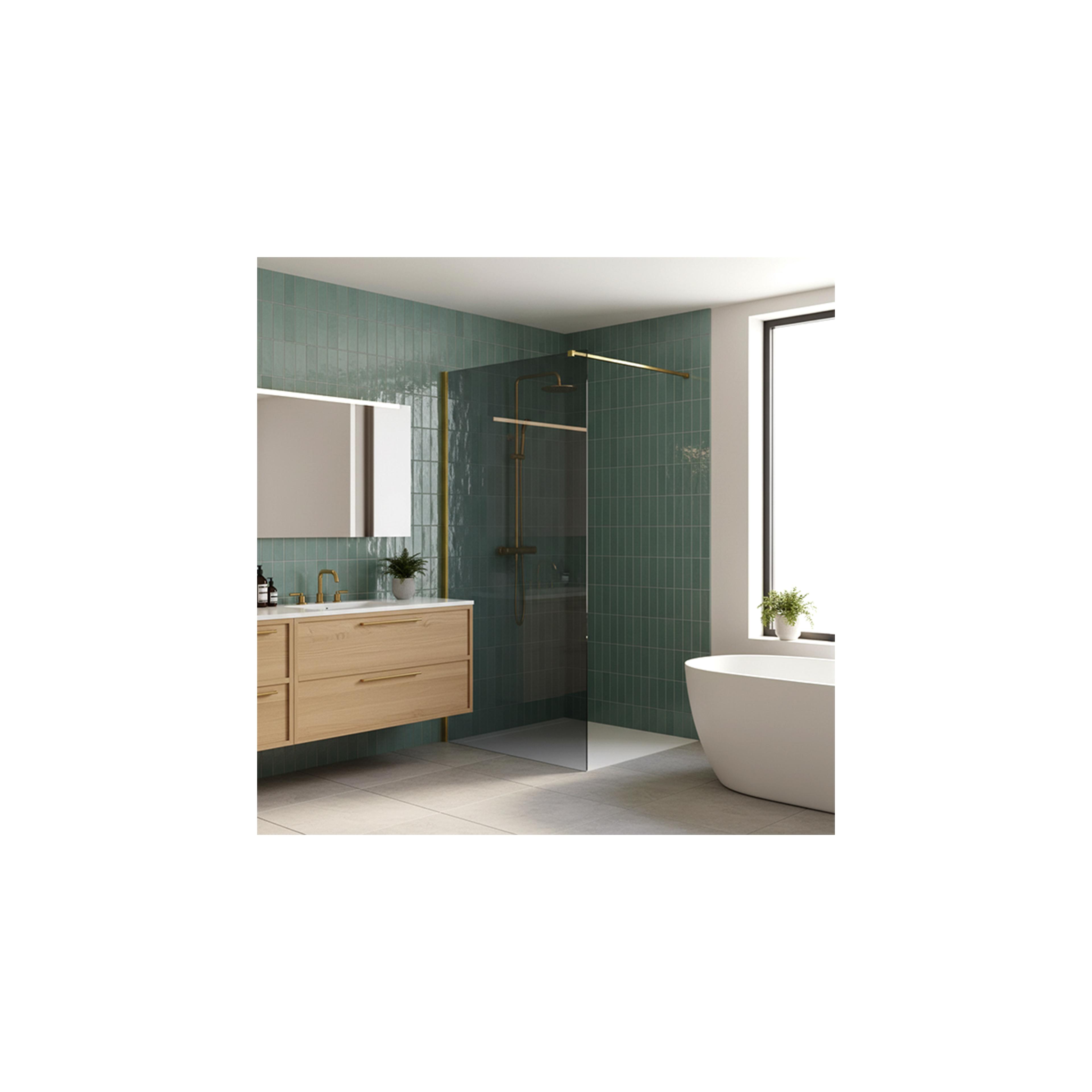 Duschwand Rea Flexi Grey / Gold 120