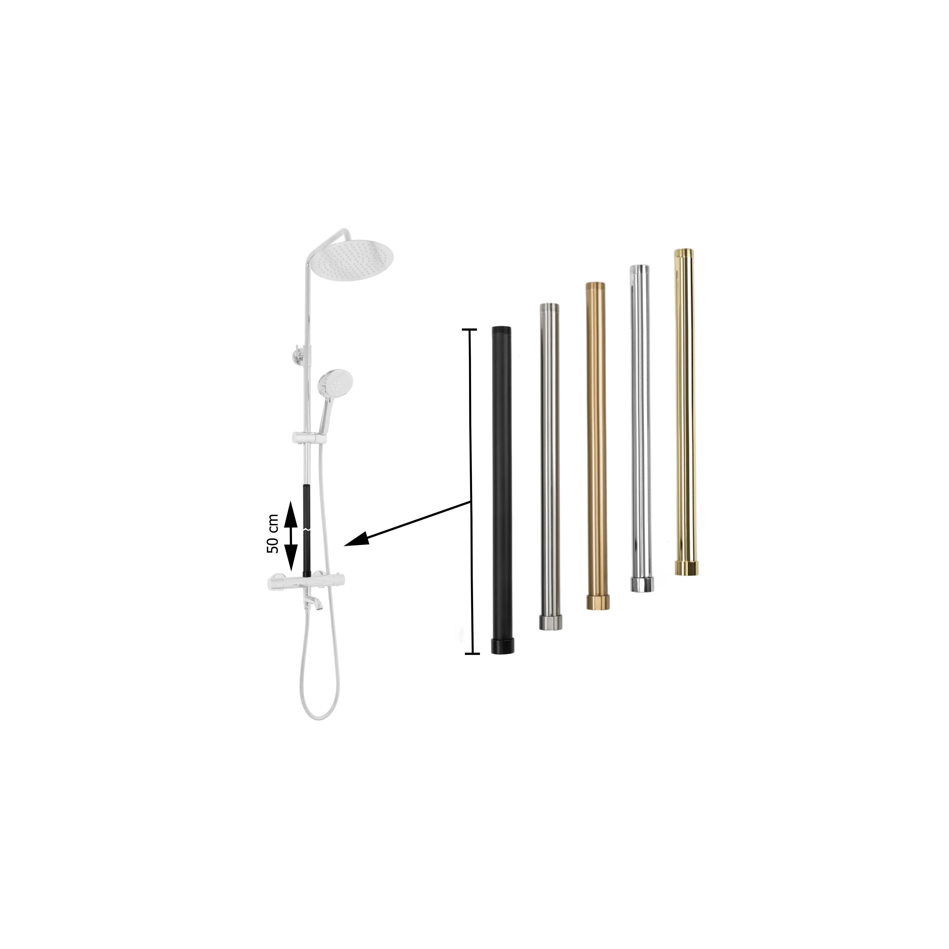 Extension for a bathtub and shower set CHROM 50cm
