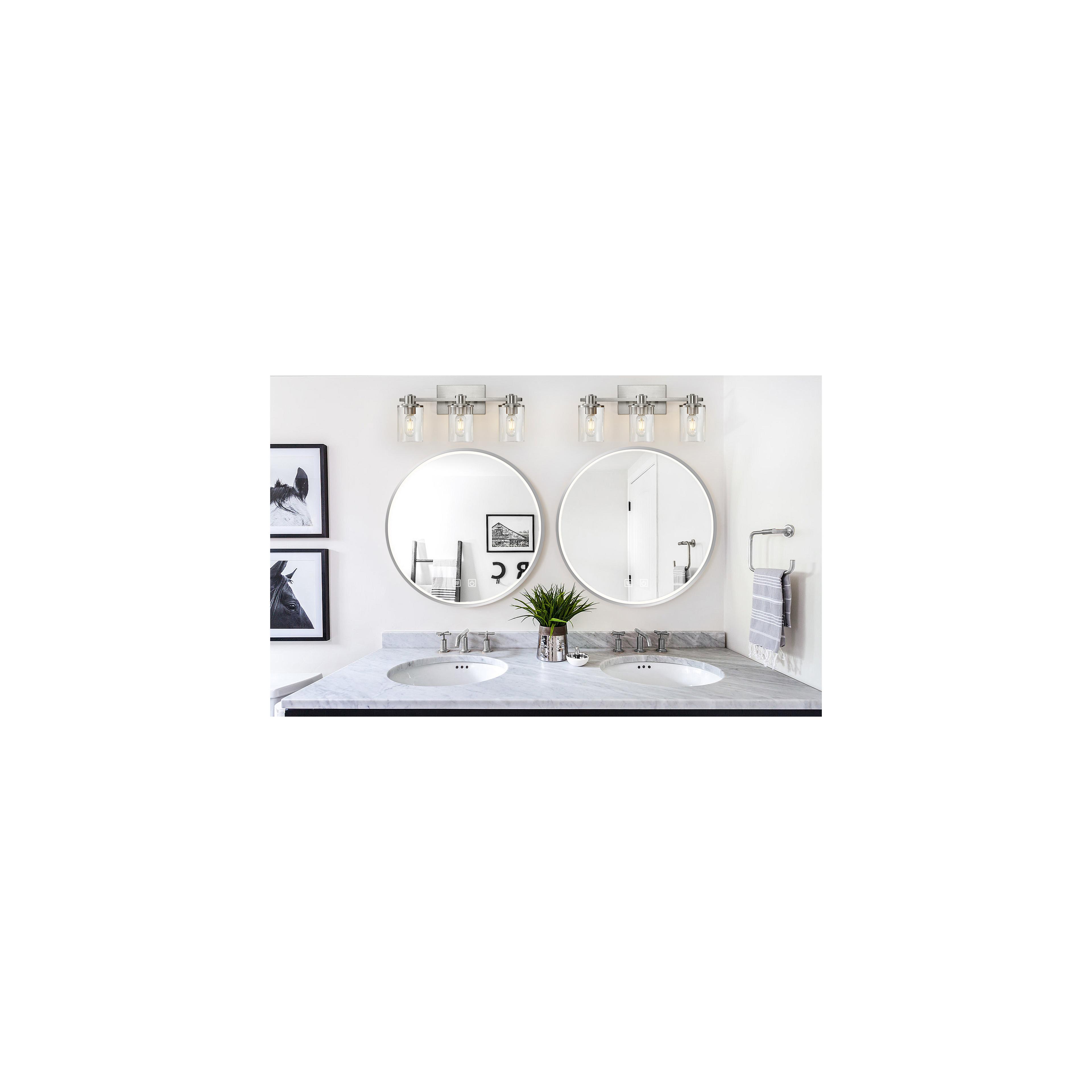 ΚΑΘΡΕΦΤΗΣ ΤΟΙΧΟΥ LED 60cm MMJ BRUSH SILVER