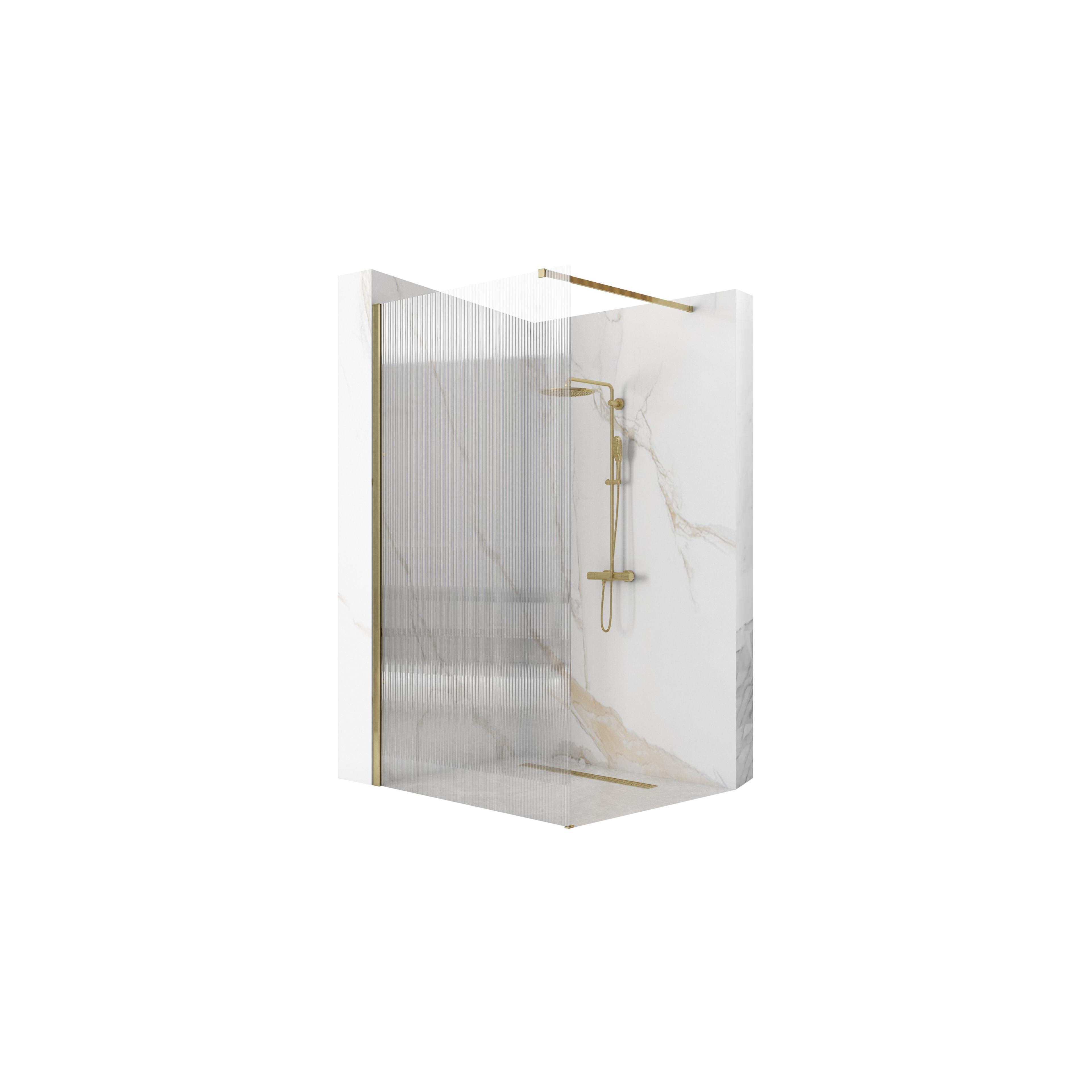 Duschwand Rea Aero Intimo Gold Brush 120