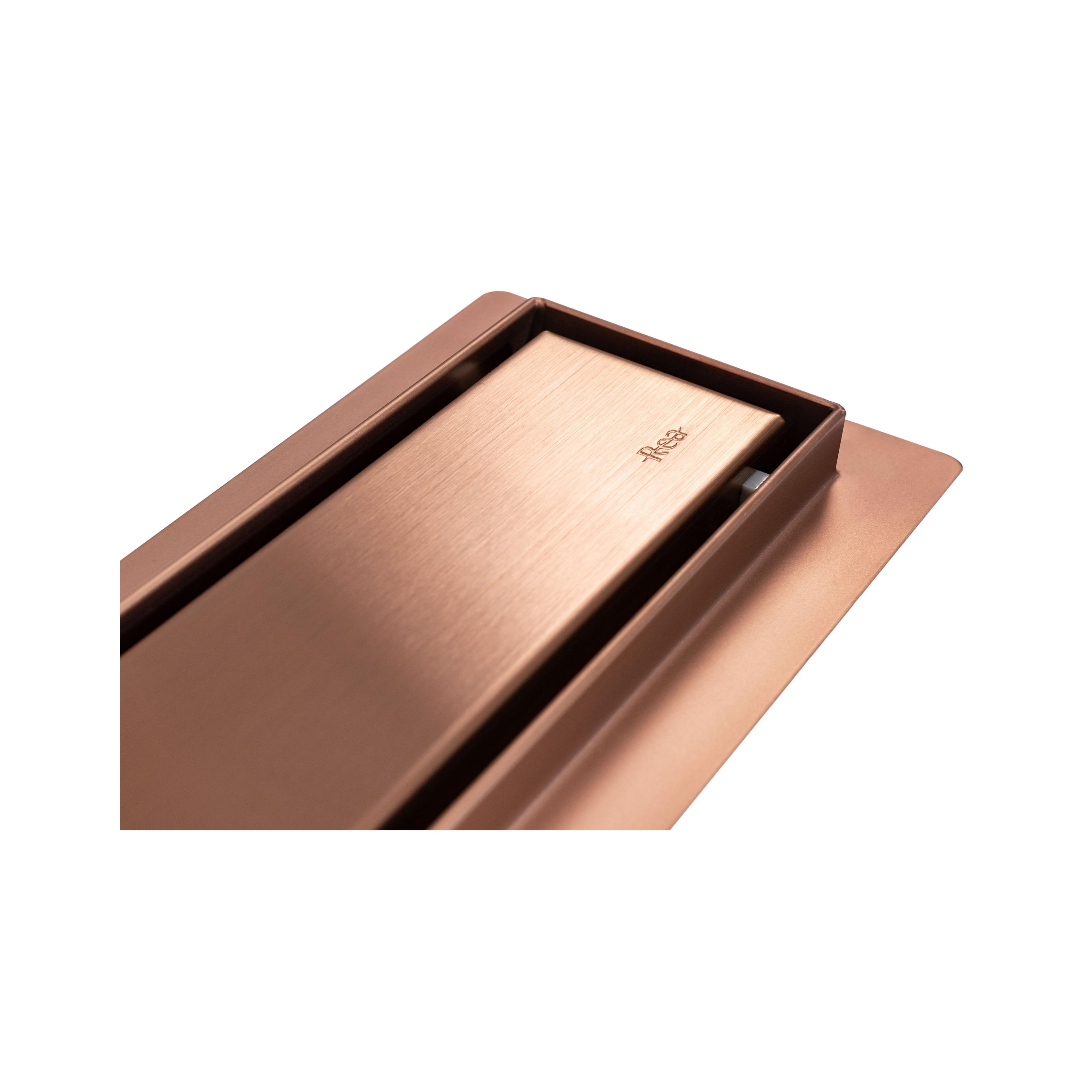 Duschrinne Rea Pure Neo brushed copper 80
