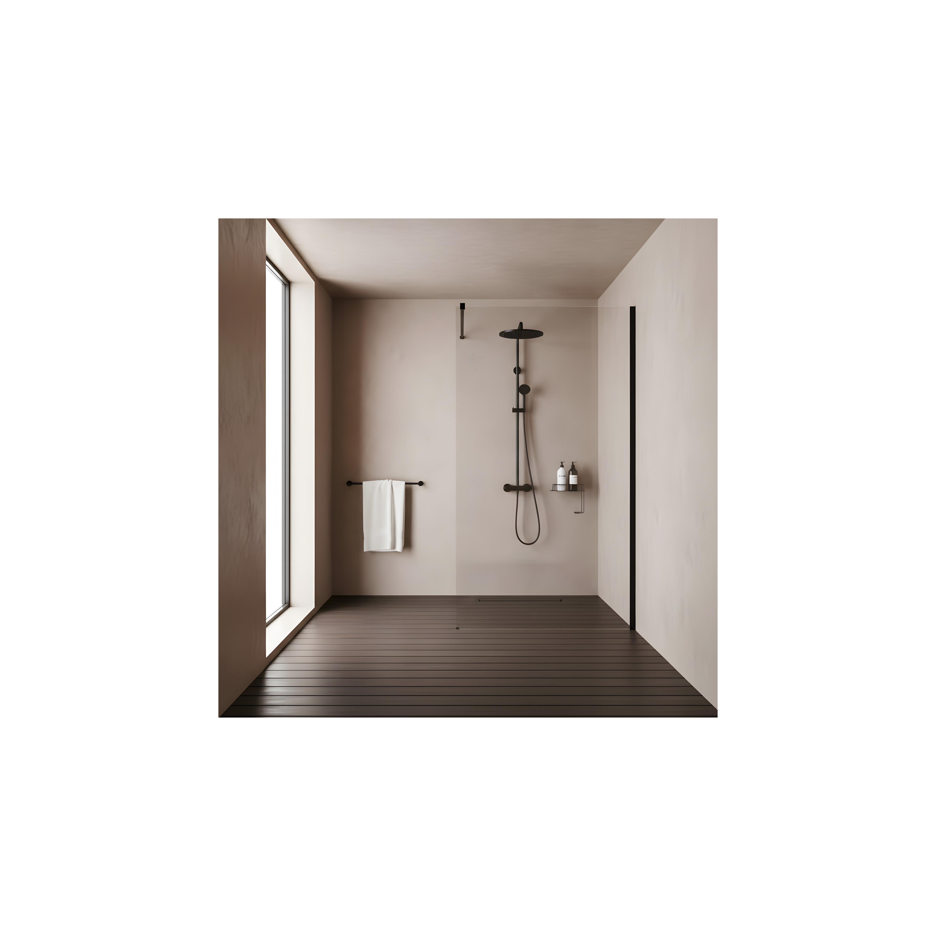 Tuš zaslon Rea Flexi Transparent / Black 90