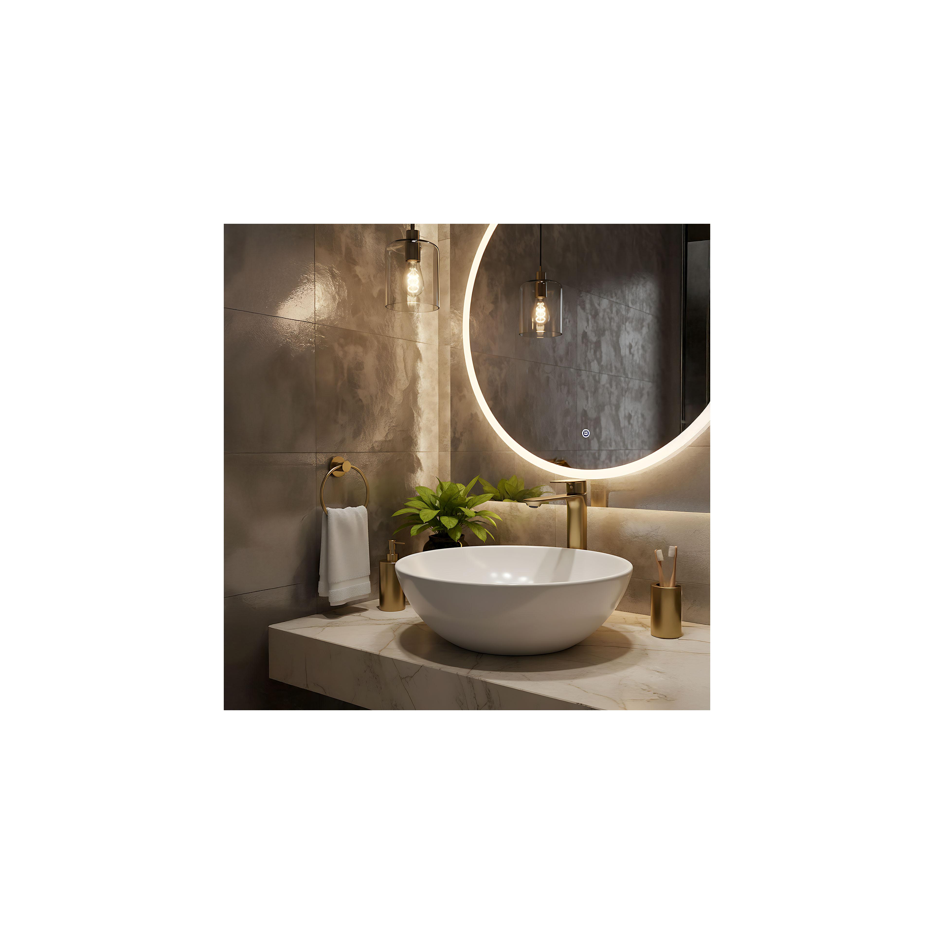 Waschbeckenarmatur Rea Drop Brush Gold High