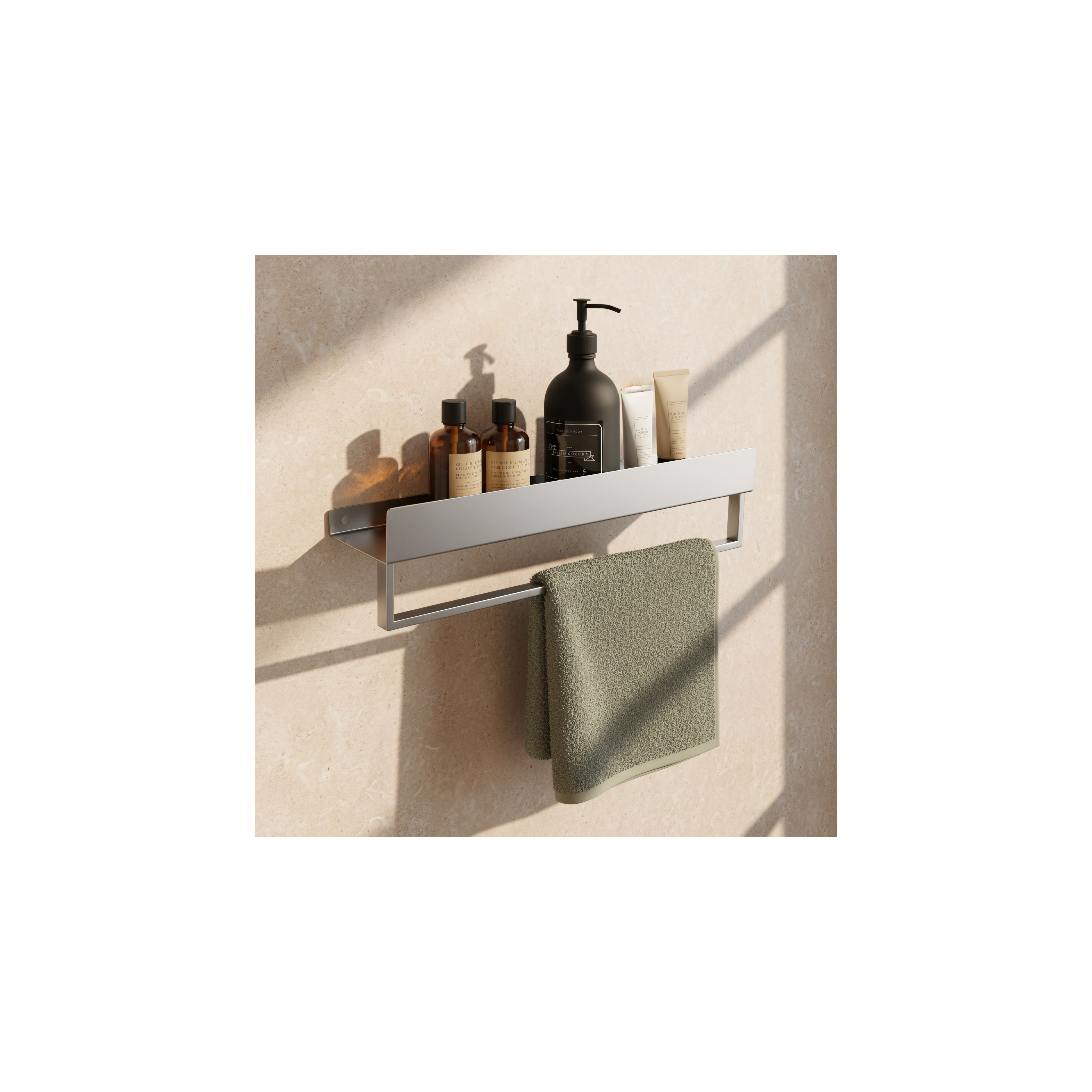 Estante de baño SF01 45cm steel brush