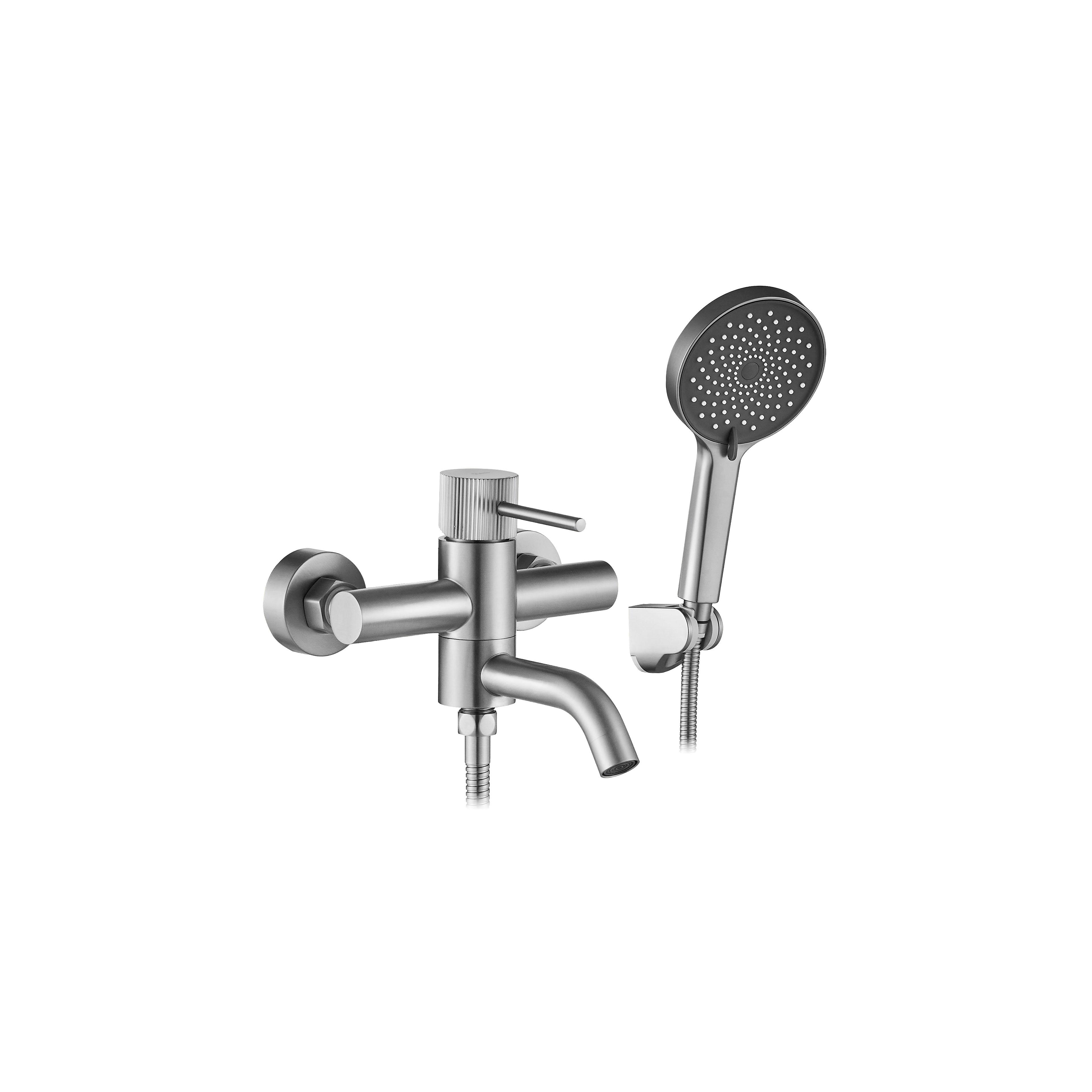 Mešalnik za kopel Rea Lungo Stripe Brush Nickel