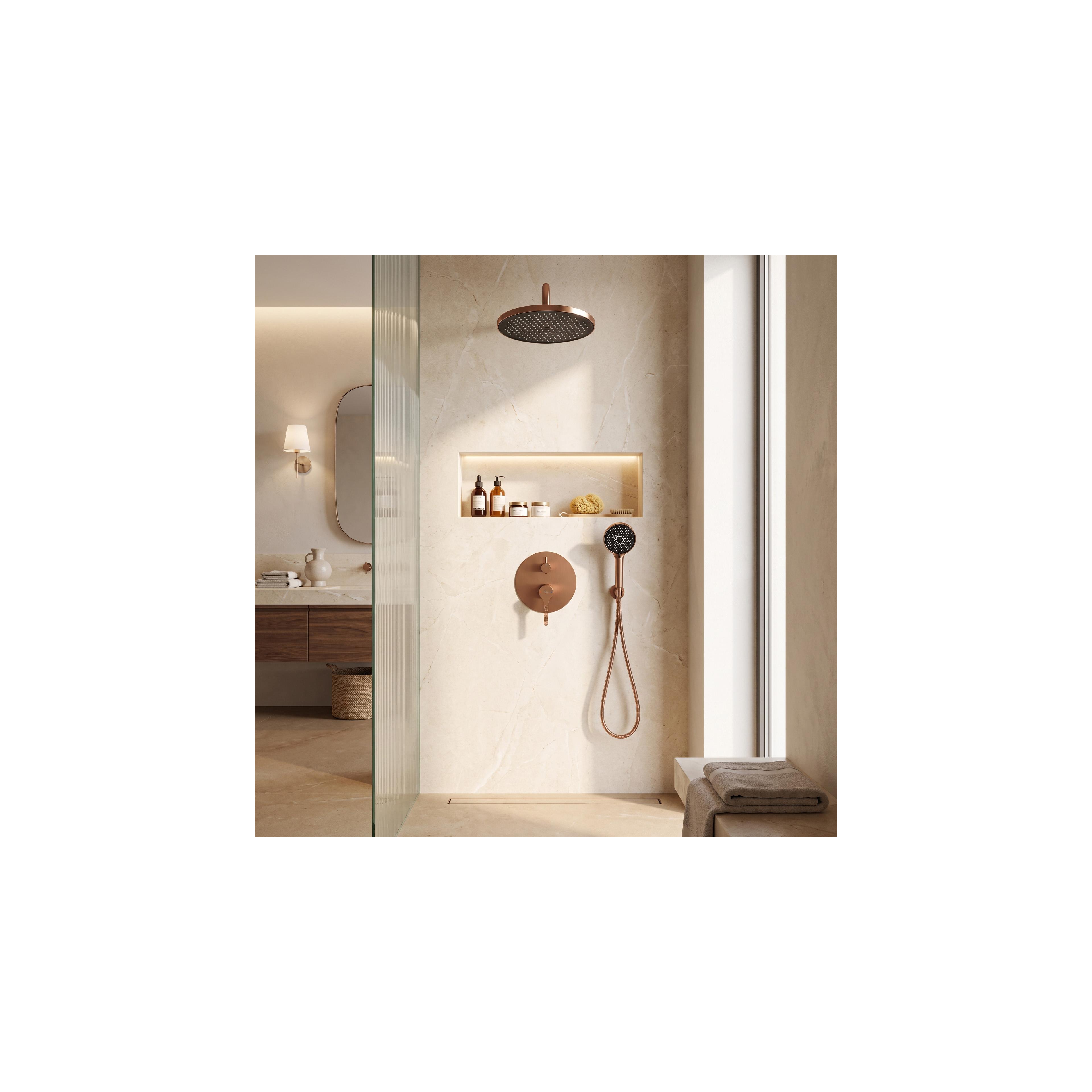 Kit de douche encastré Rea Maxim Brush Copper  + BOX
