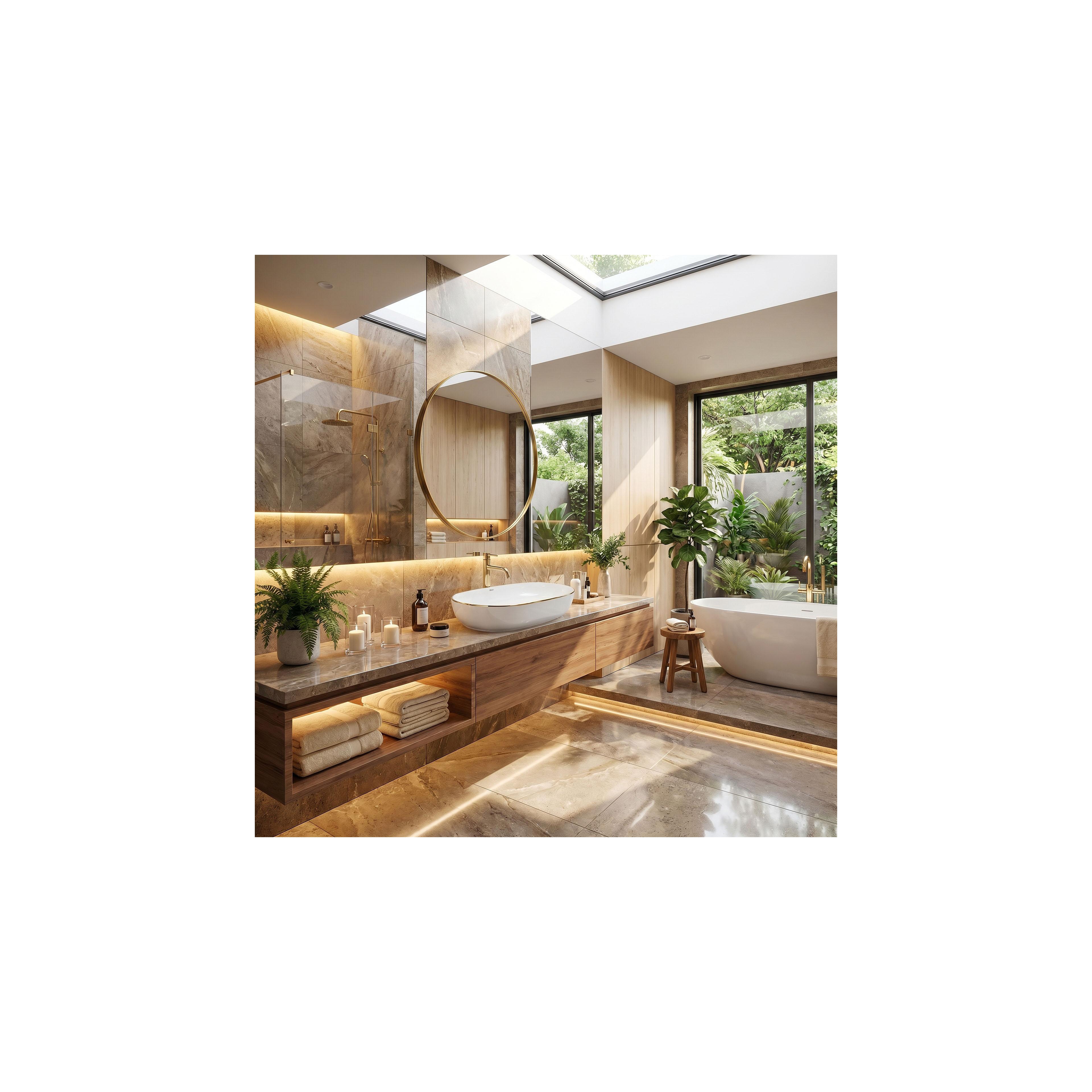 Aufsatzwaschbecken Rea CLEO white Black edge