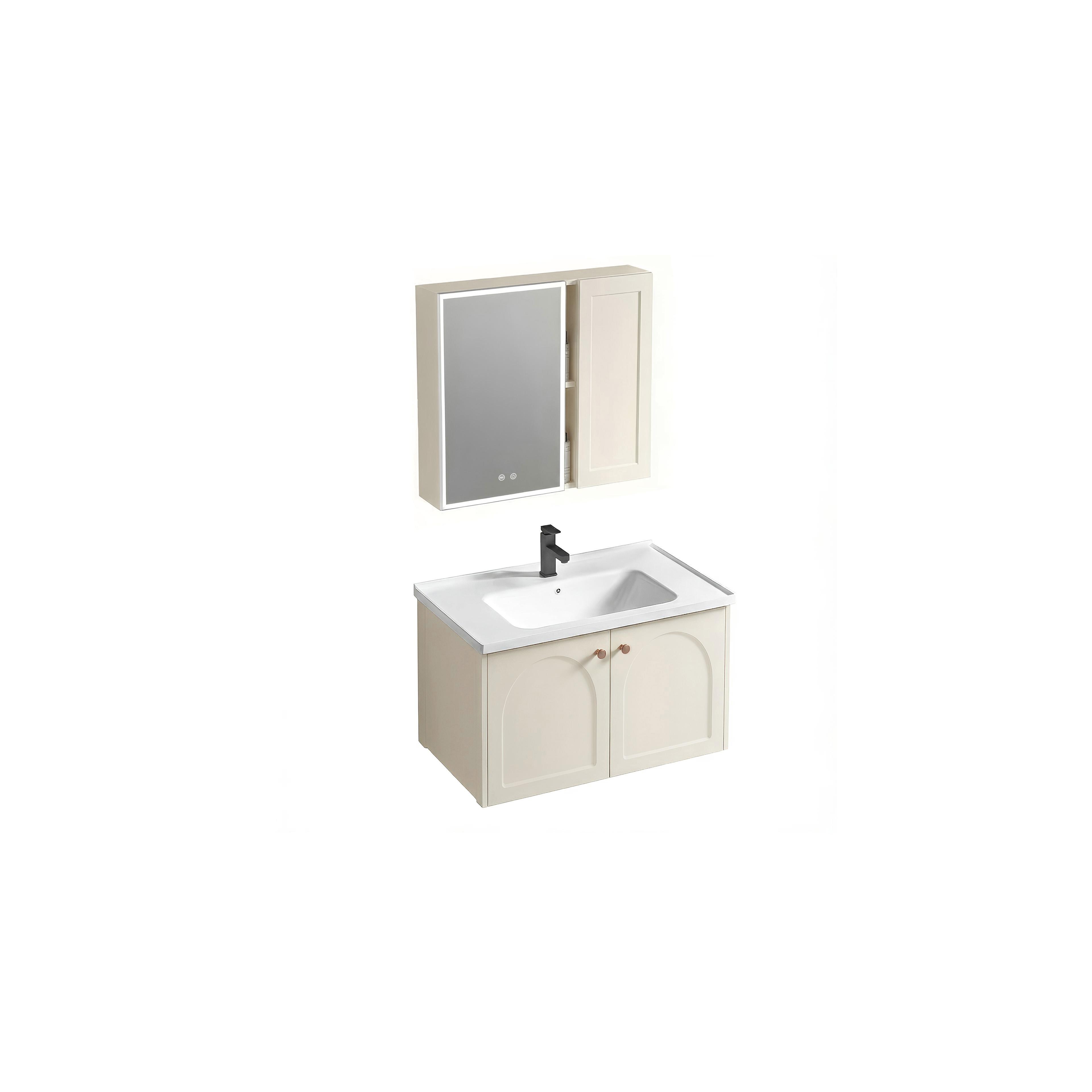 Fürdőszobabútor szett mosdóval Denver 60cm Creme