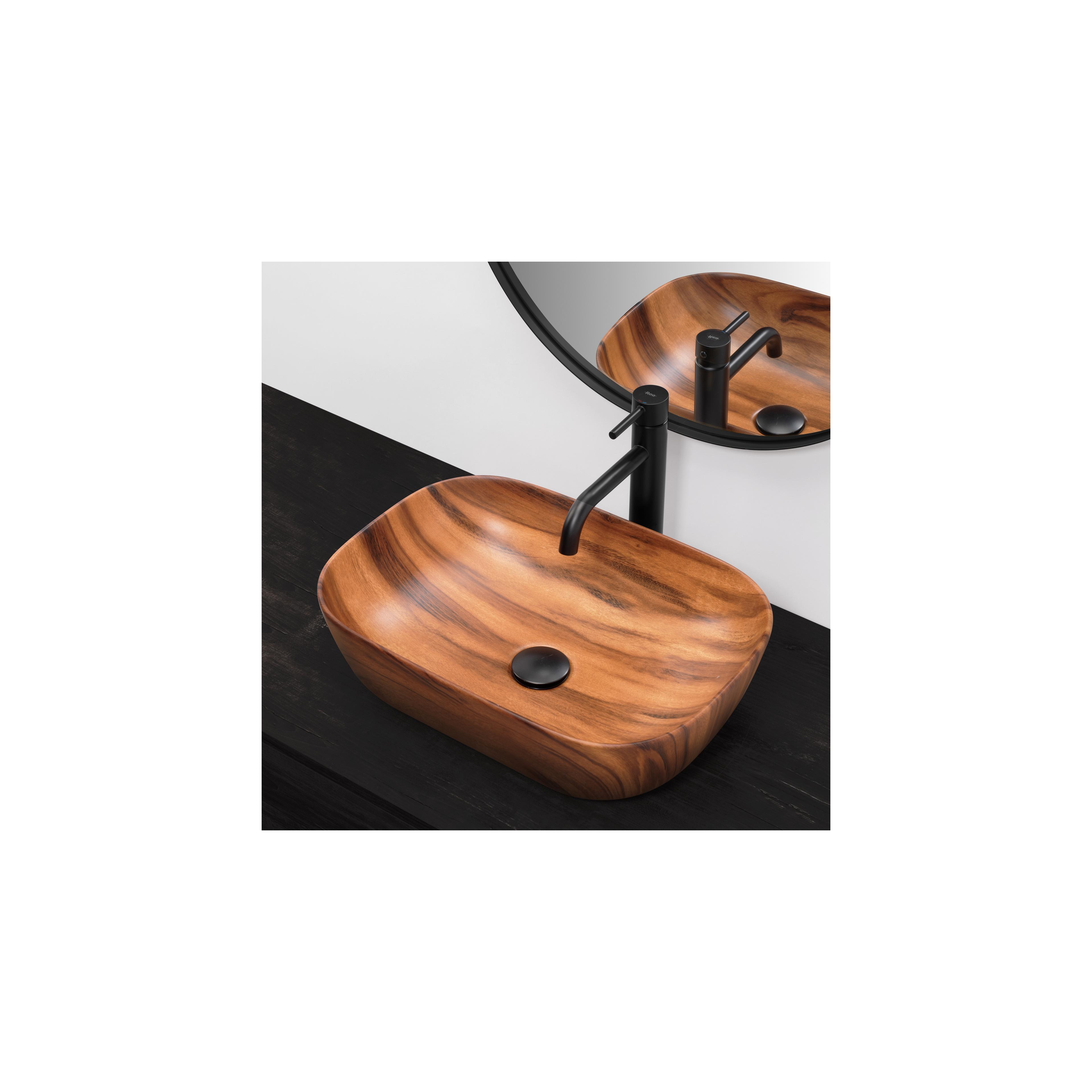 Countertop Basin Rea Belinda Wood Mat