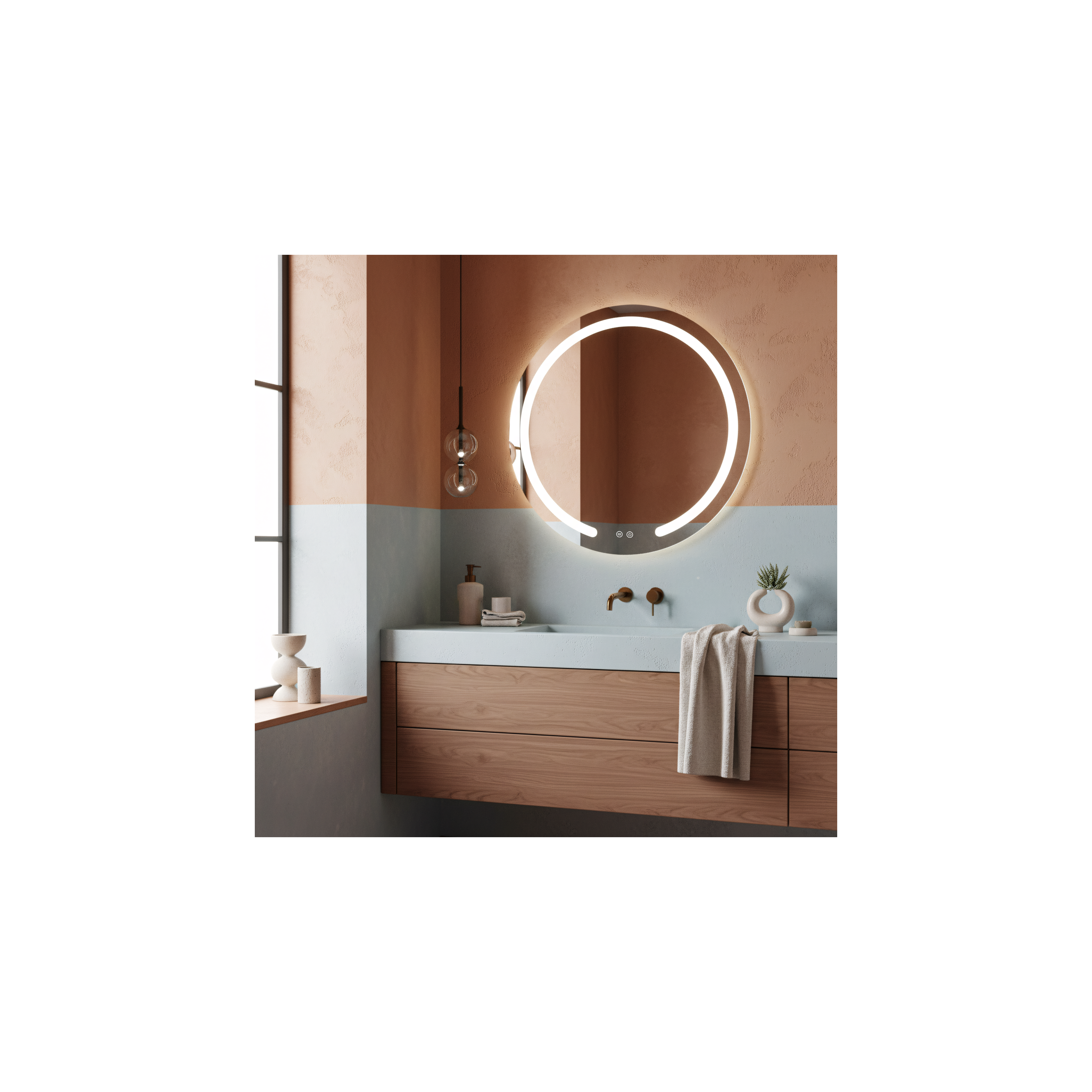 Spiegel LED 80cm Modern