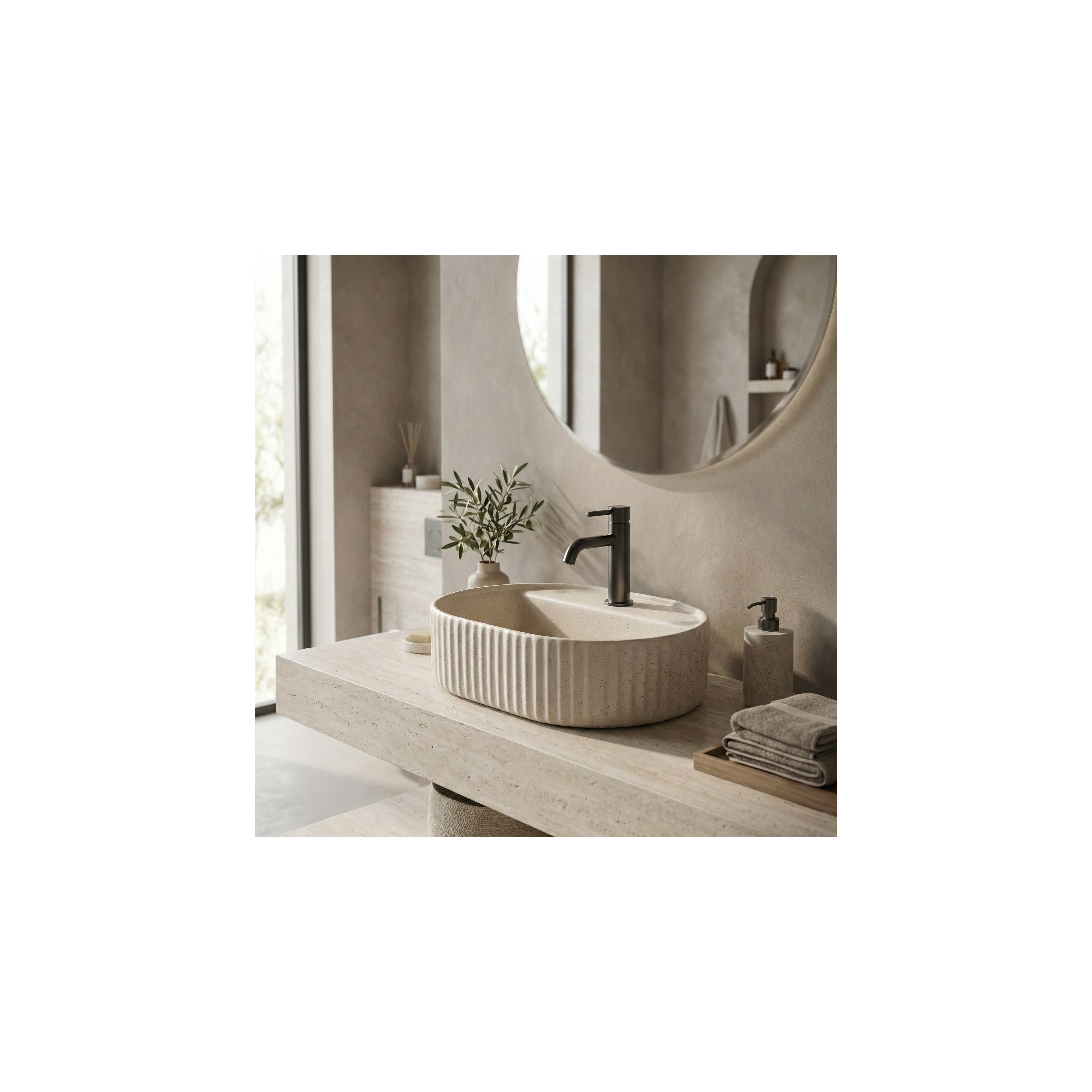 Aufsatzwaschbecken Rea Marcela 50 Vanilla