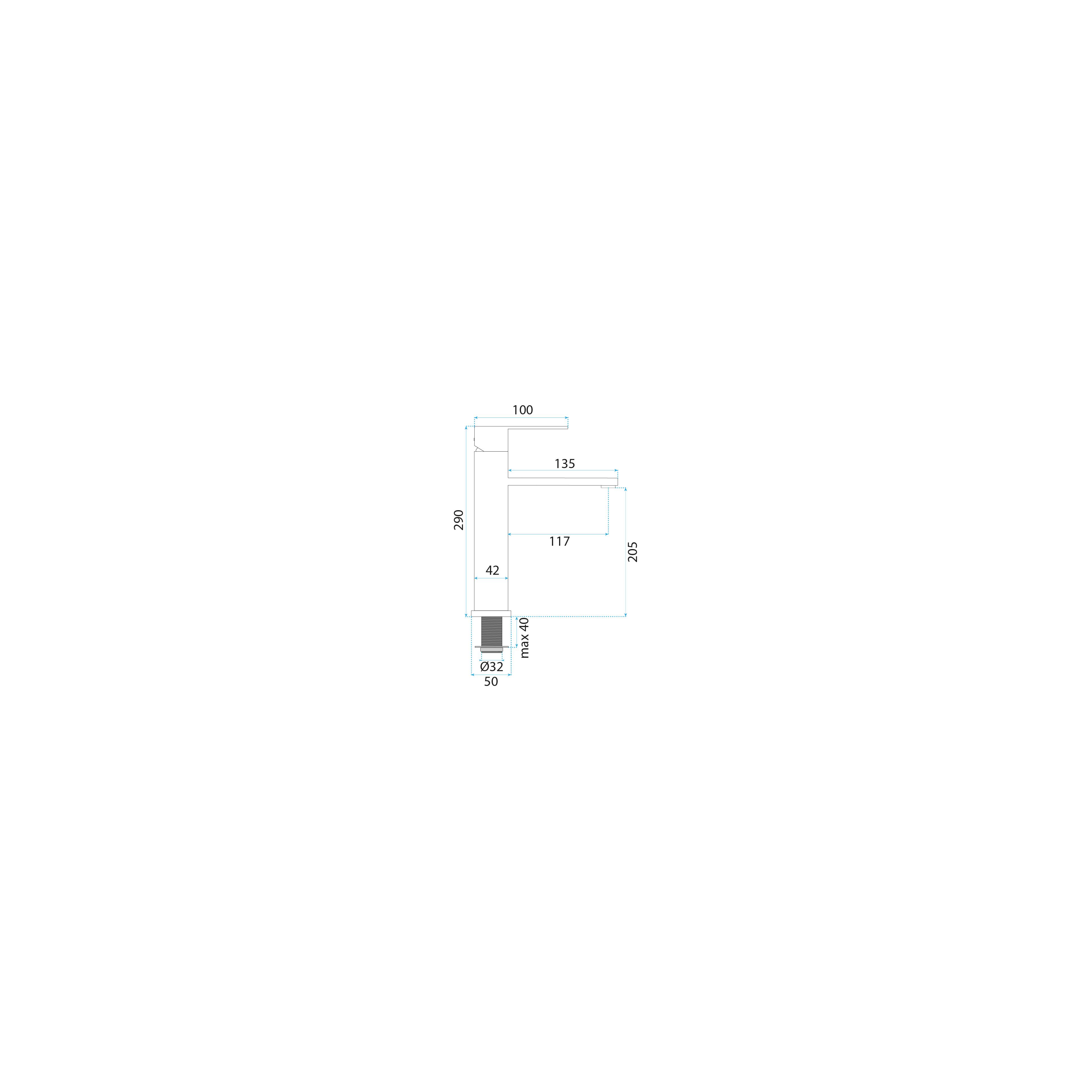 Waschbeckenarmatur Rea Arcos Brush Copper