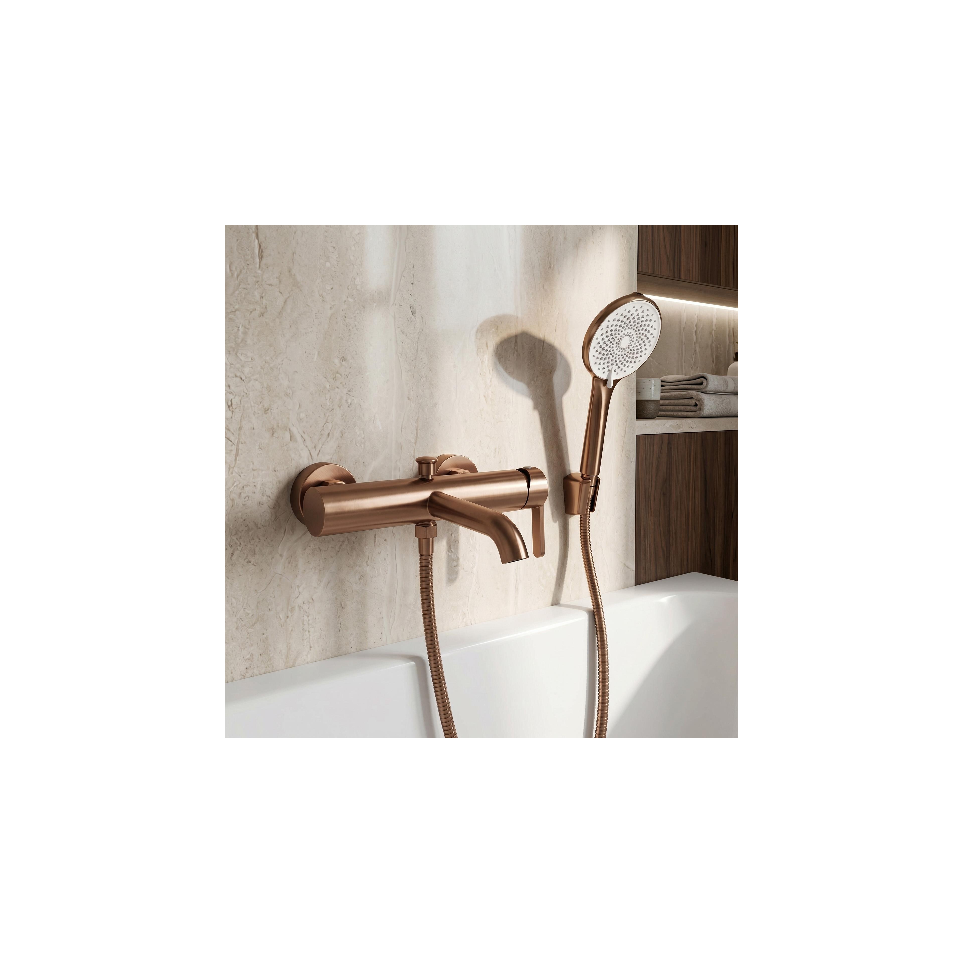 Wannenarmatur REA Ontario Side Brush Copper