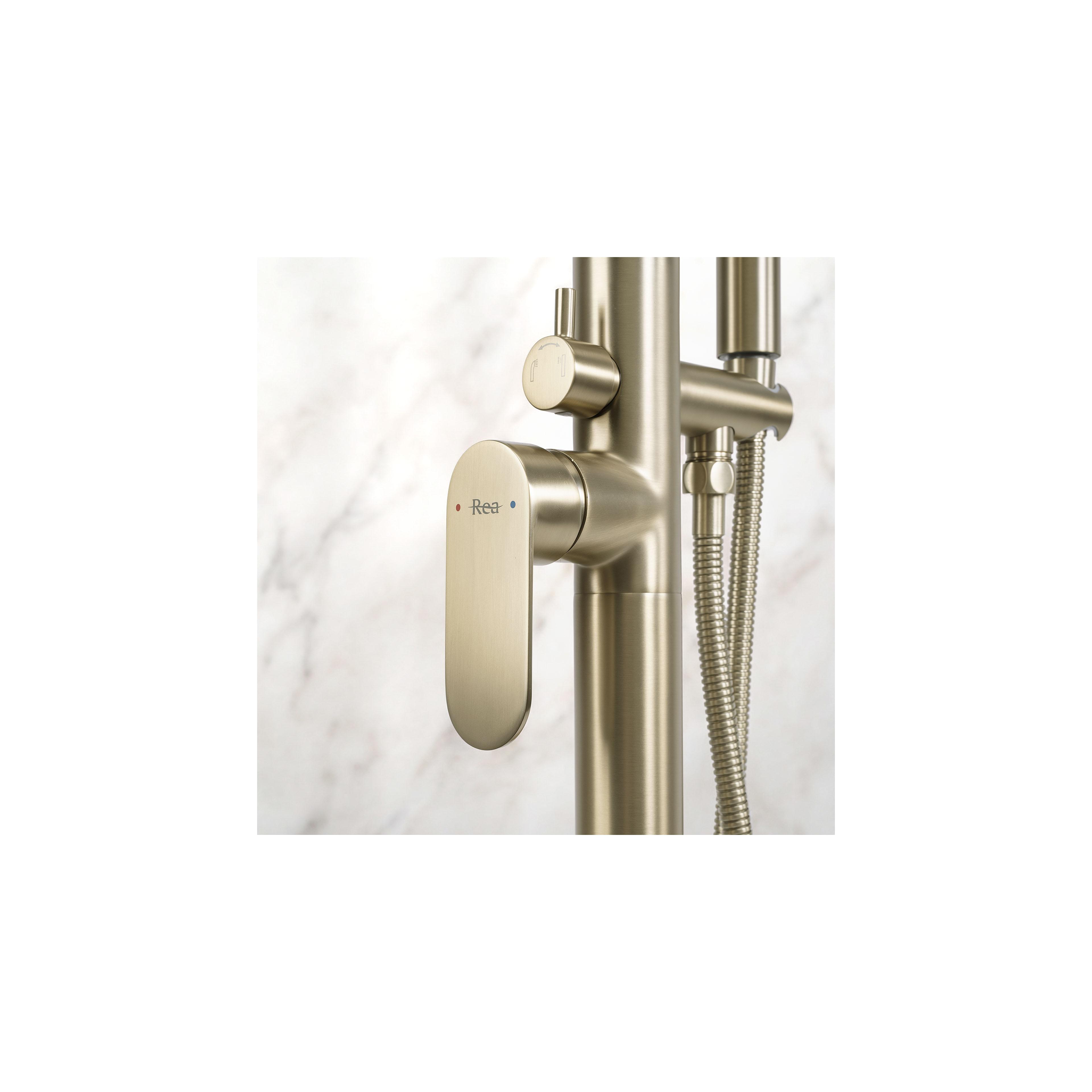 Free-standing faucet Rea Logan Brush Gold