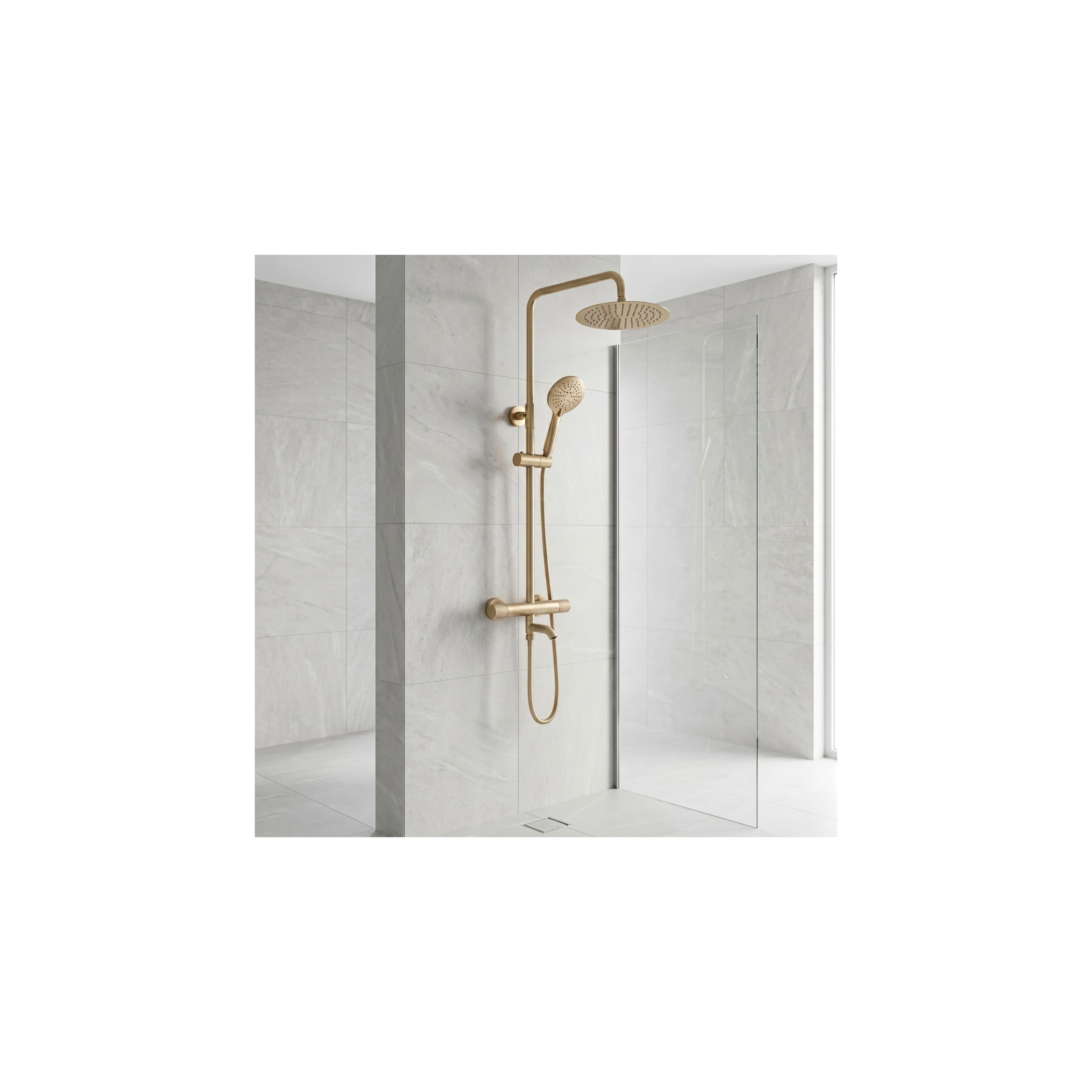 Duschset med termostat Rea Lungo Diamond Gold Brush