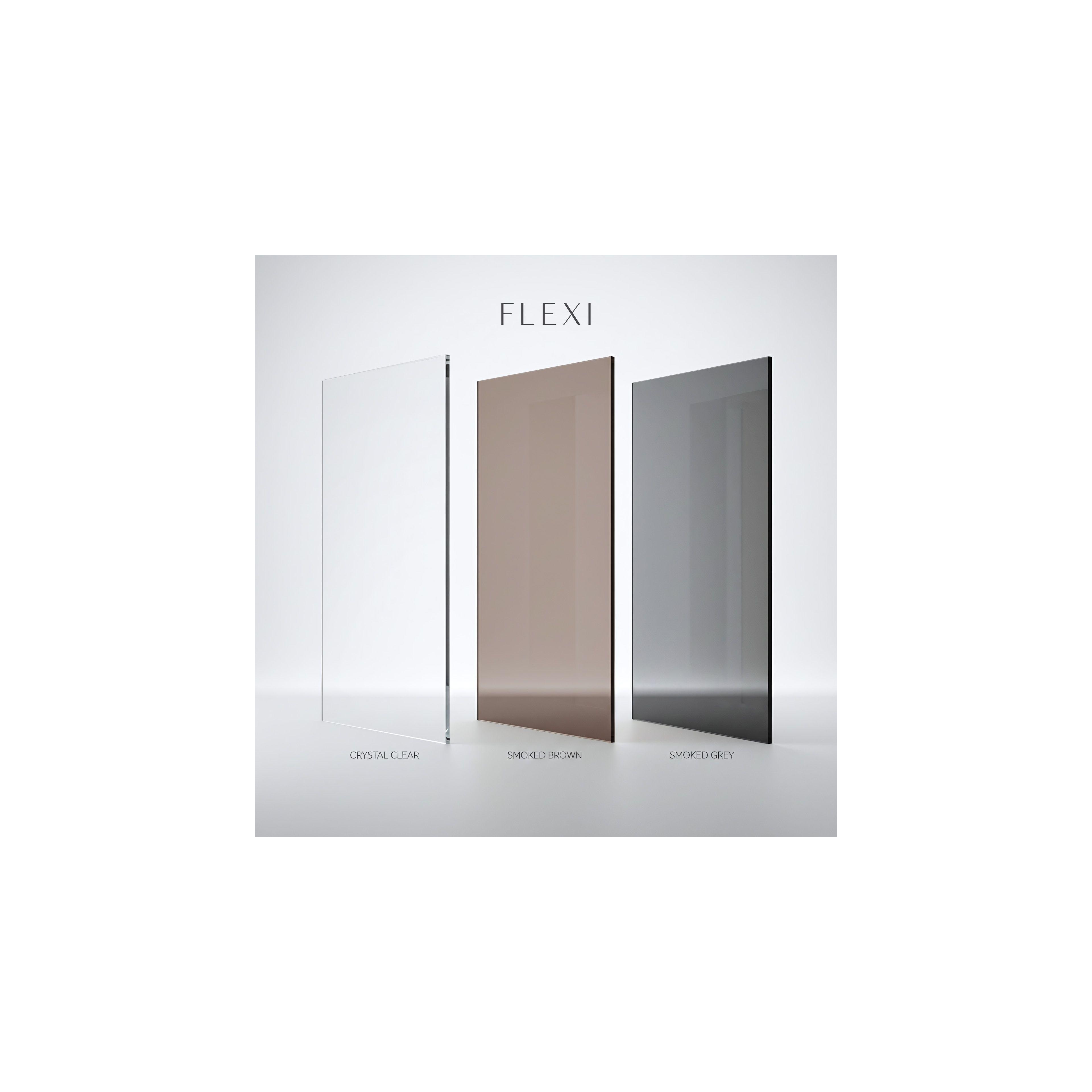 Duschwand Rea Flexi Grey / Gold 140