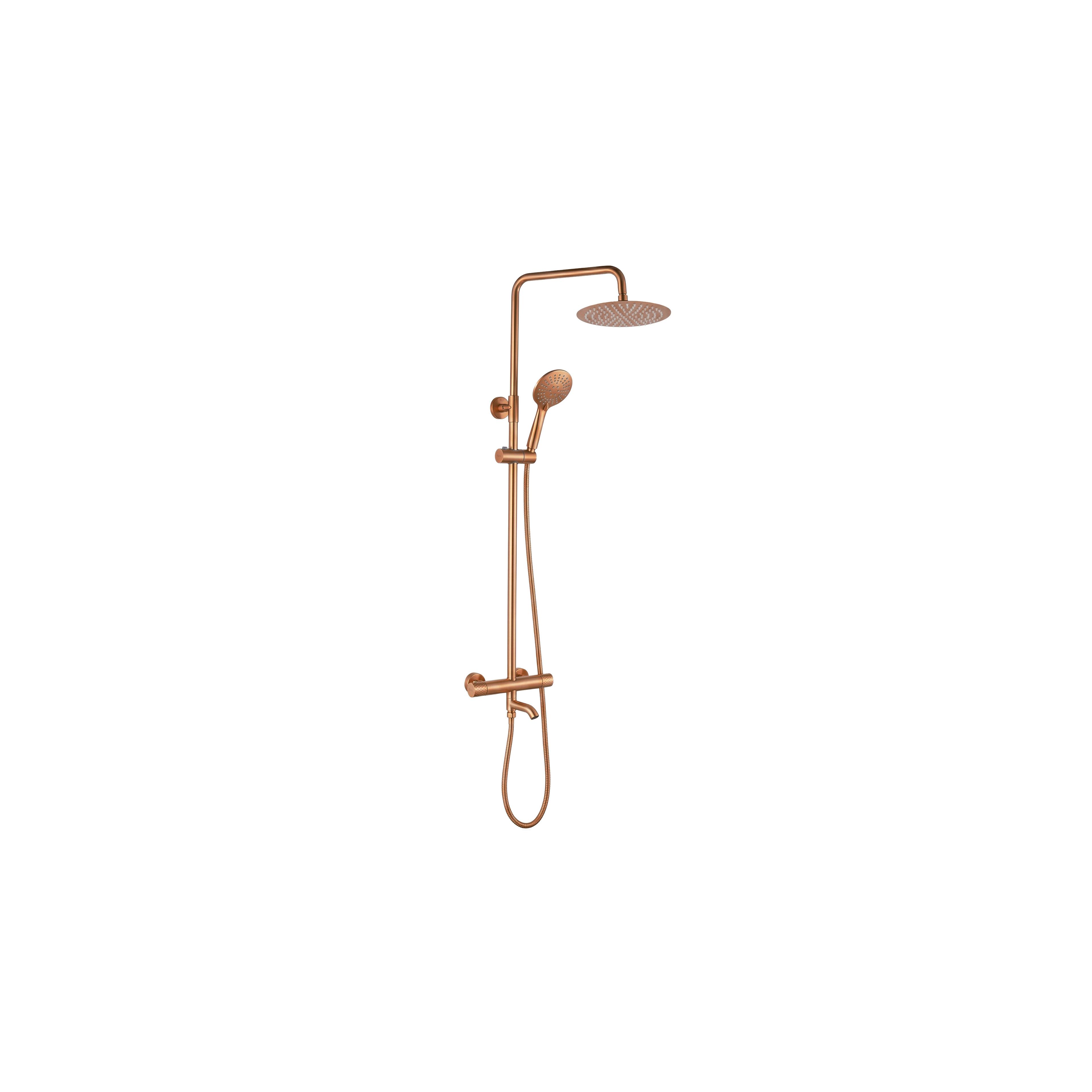 Duschset med termostat Rea Lungo Diamond Gold Brush