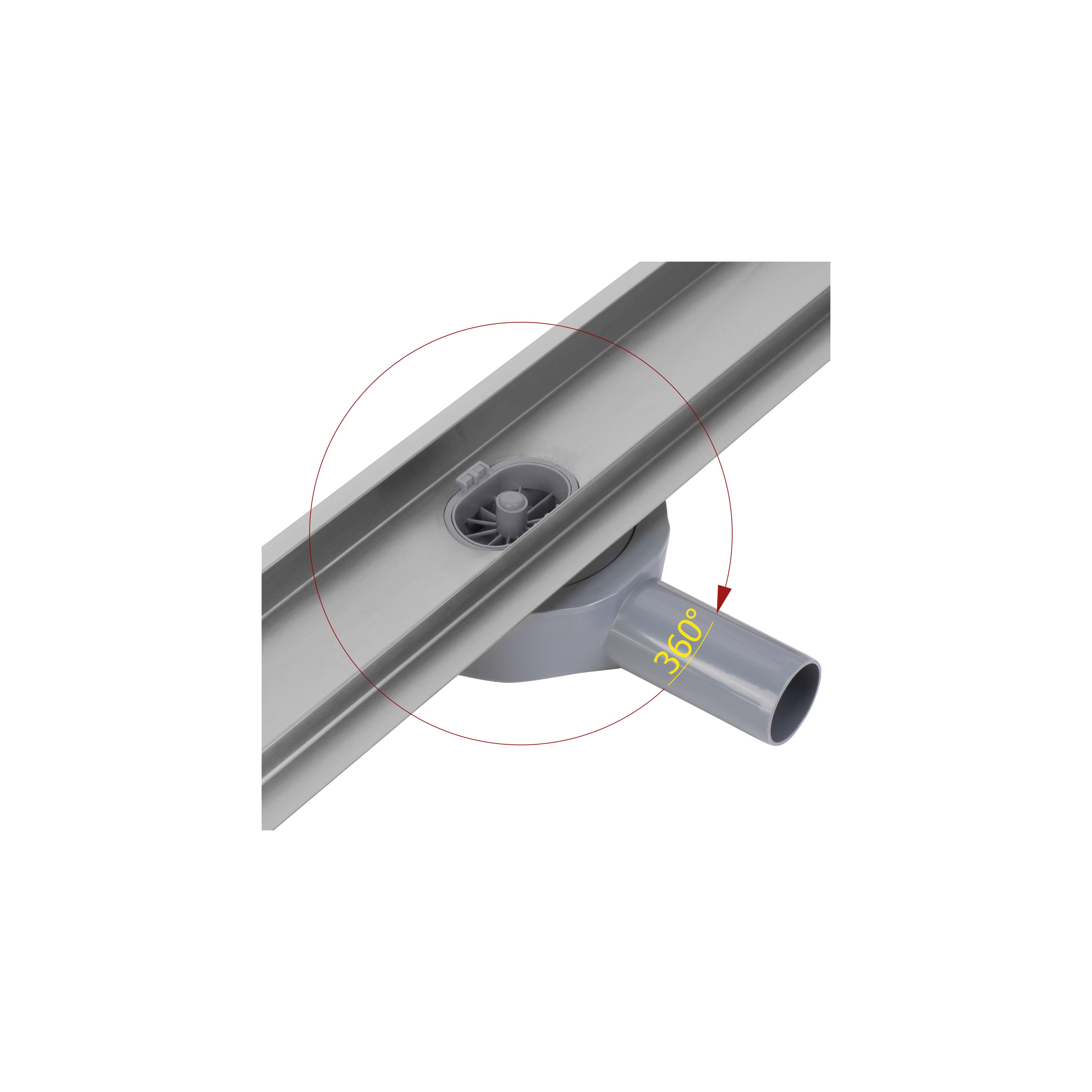 Linear drainage REA NEOX PRO Nickiel Brush 90