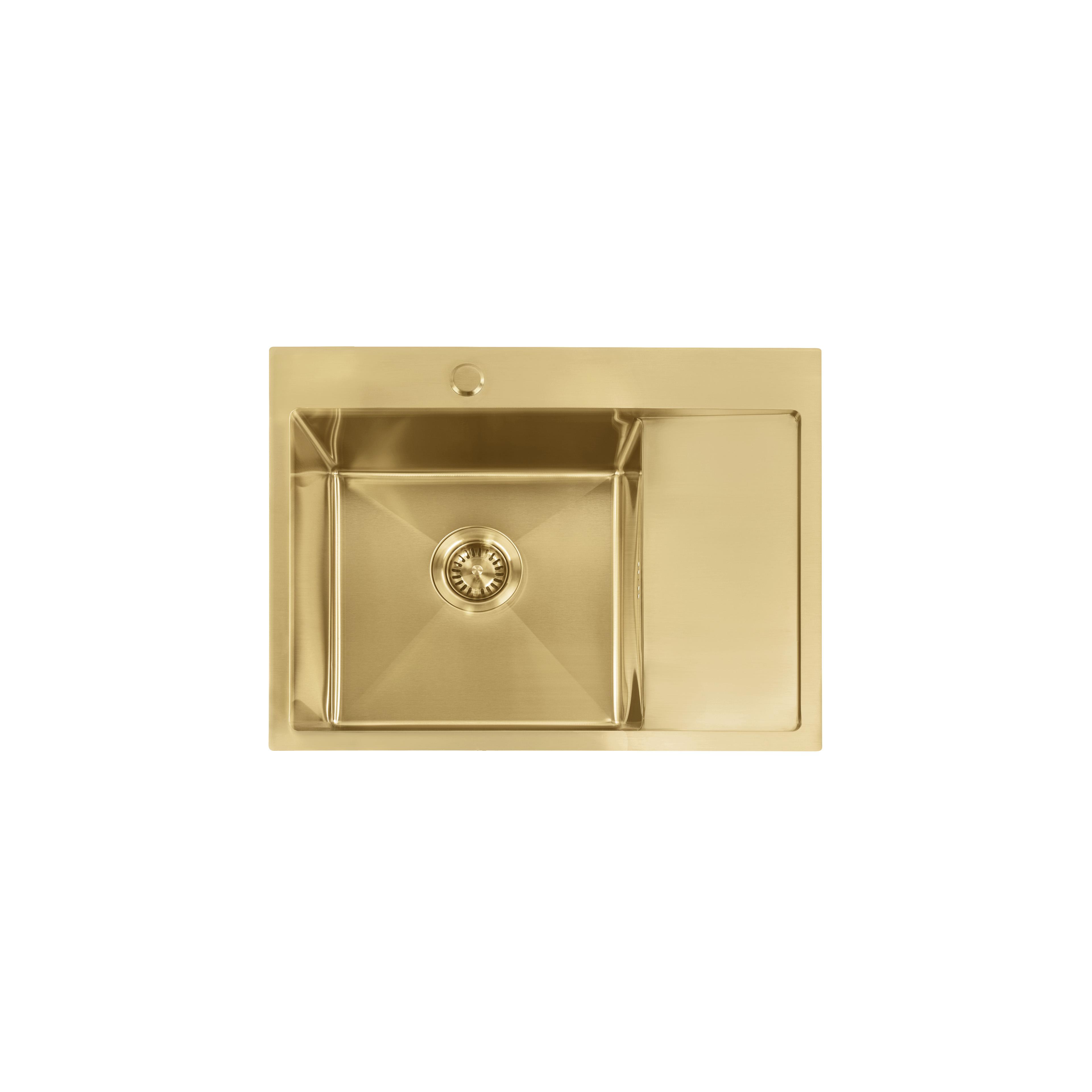 Edelstahlspüle Fin BRUSH GOLD