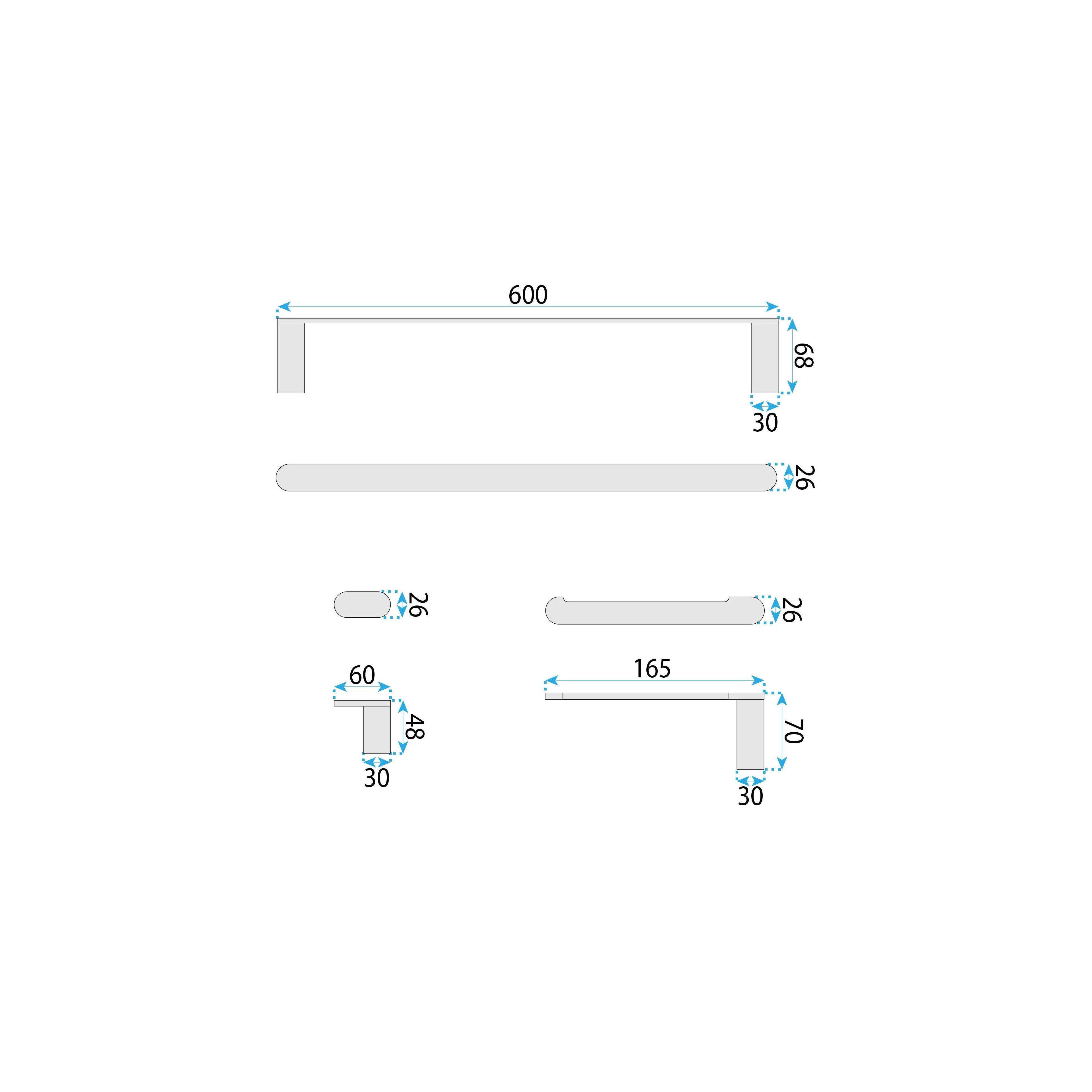Badezimmer-Accessoire-Set Mati Titan 4-teilig