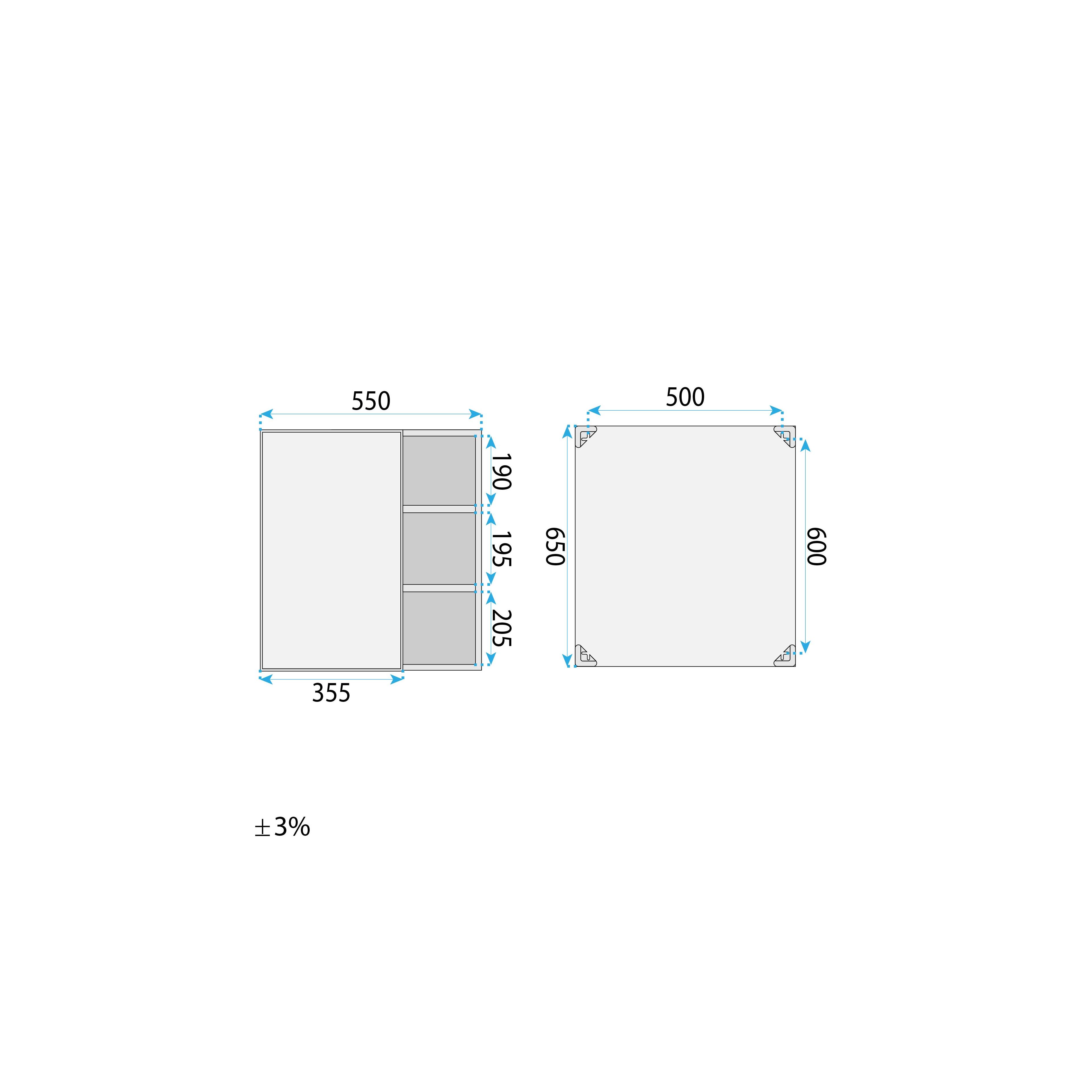 Badezimmermöbel-Set mit Waschbecken Tula 60cm Grey