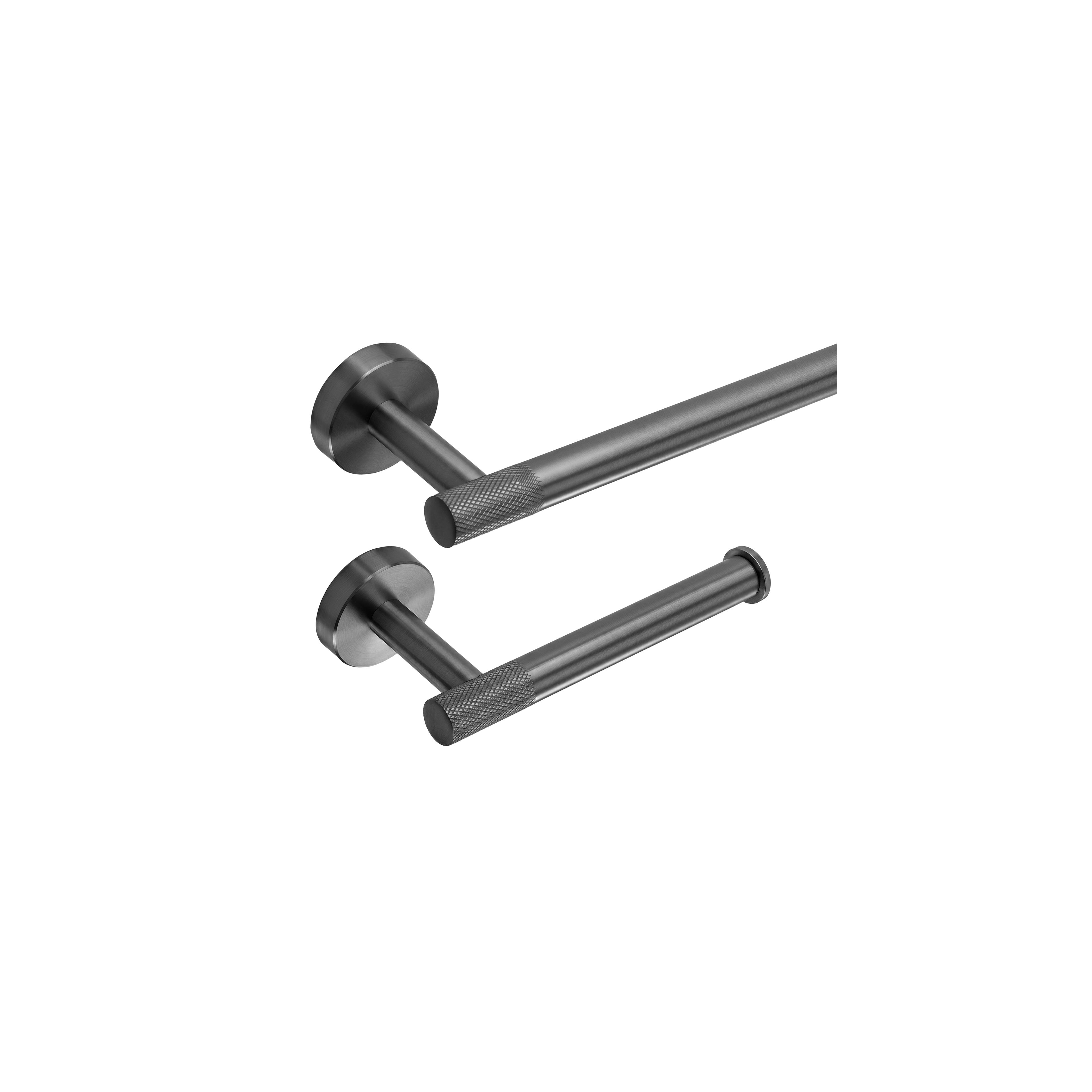 Badezimmer-Accessoire-Set GRID Titan 4-teilig