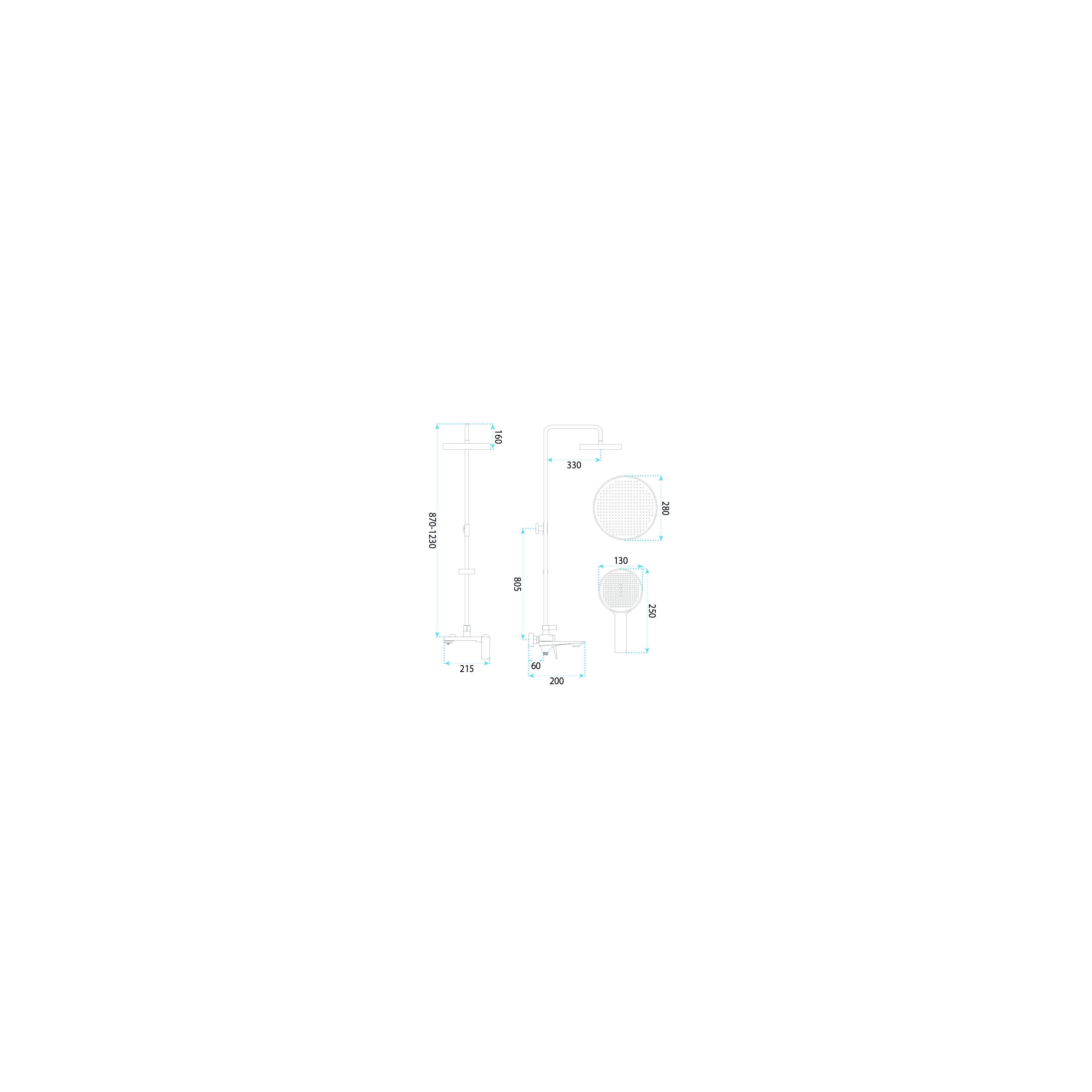 Shower set Rea Prime Chrome
