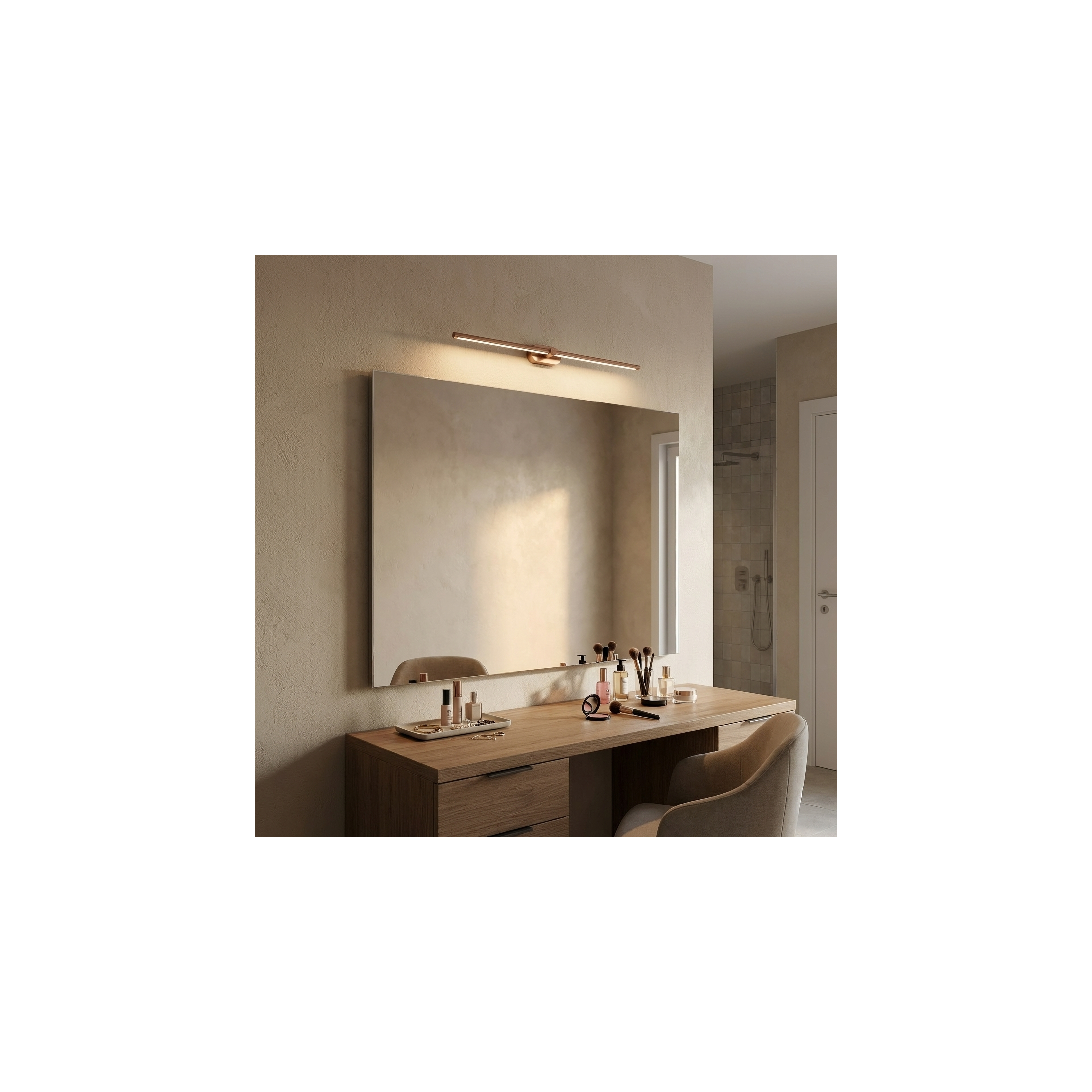 Bad LED-Wandleuchte APP1897-1W 80 cm BRUSH COPPER