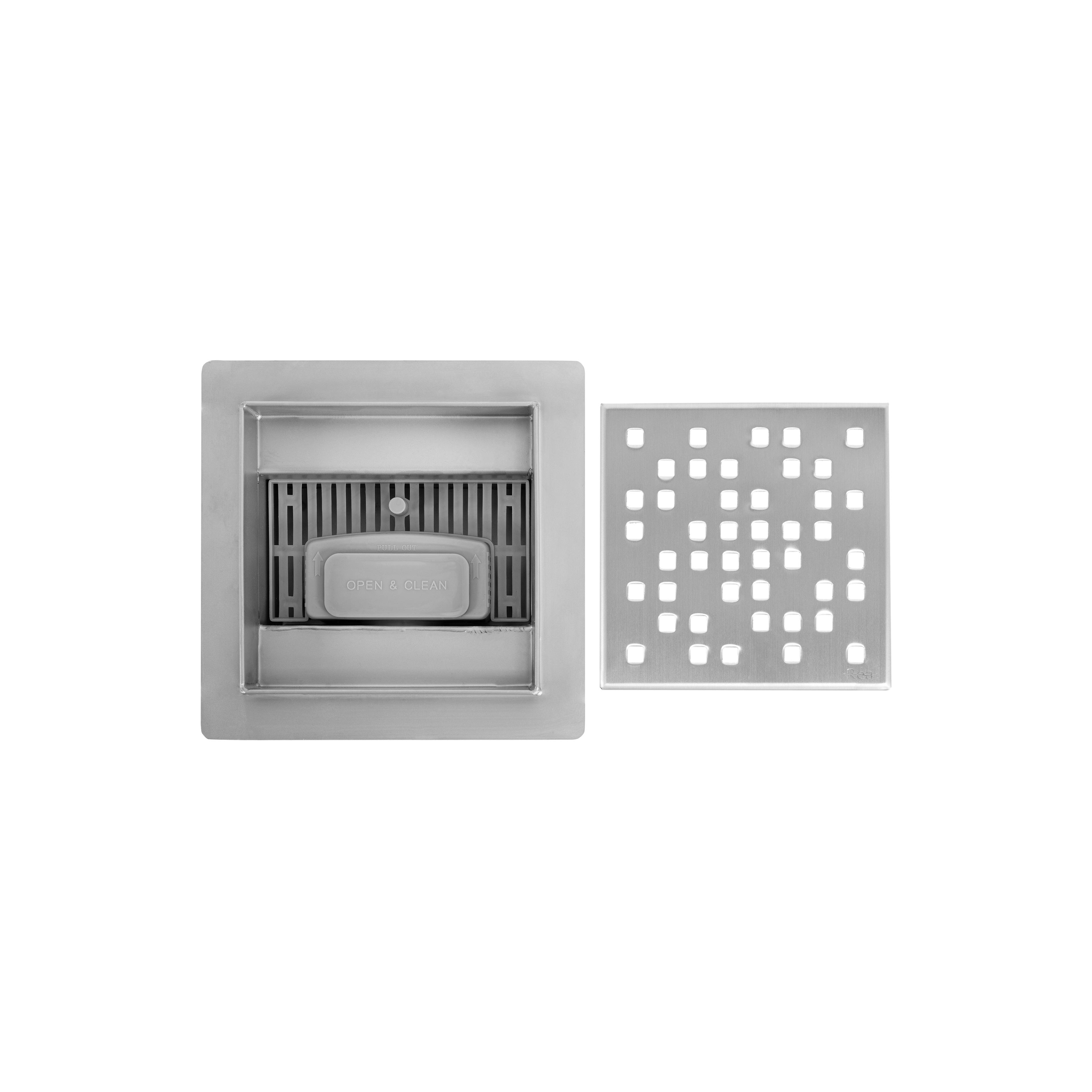 Duschrinne REA DOTS Nickel Brush 12x12