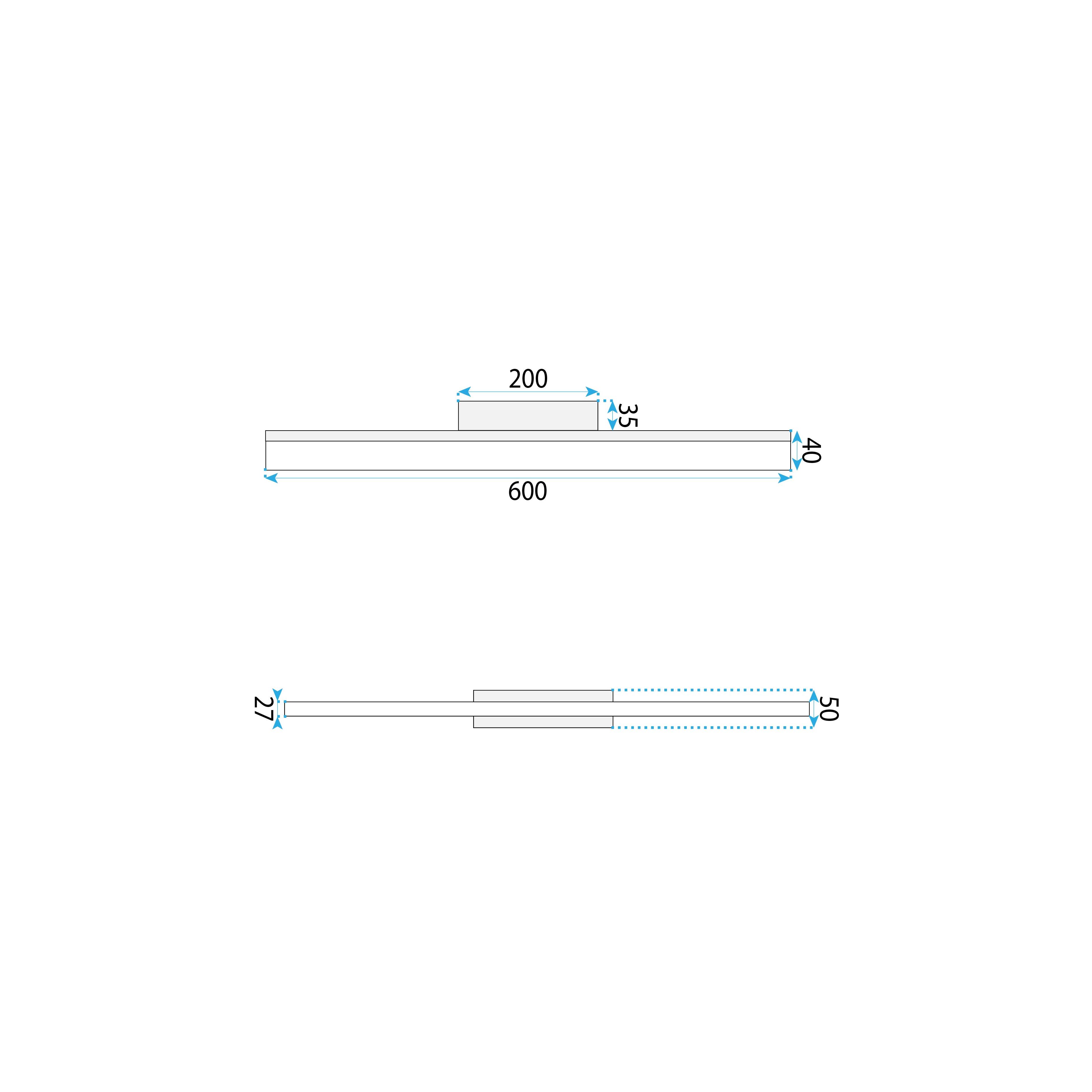 Wall lamp LED 60CM APP1846-1W CHROM
