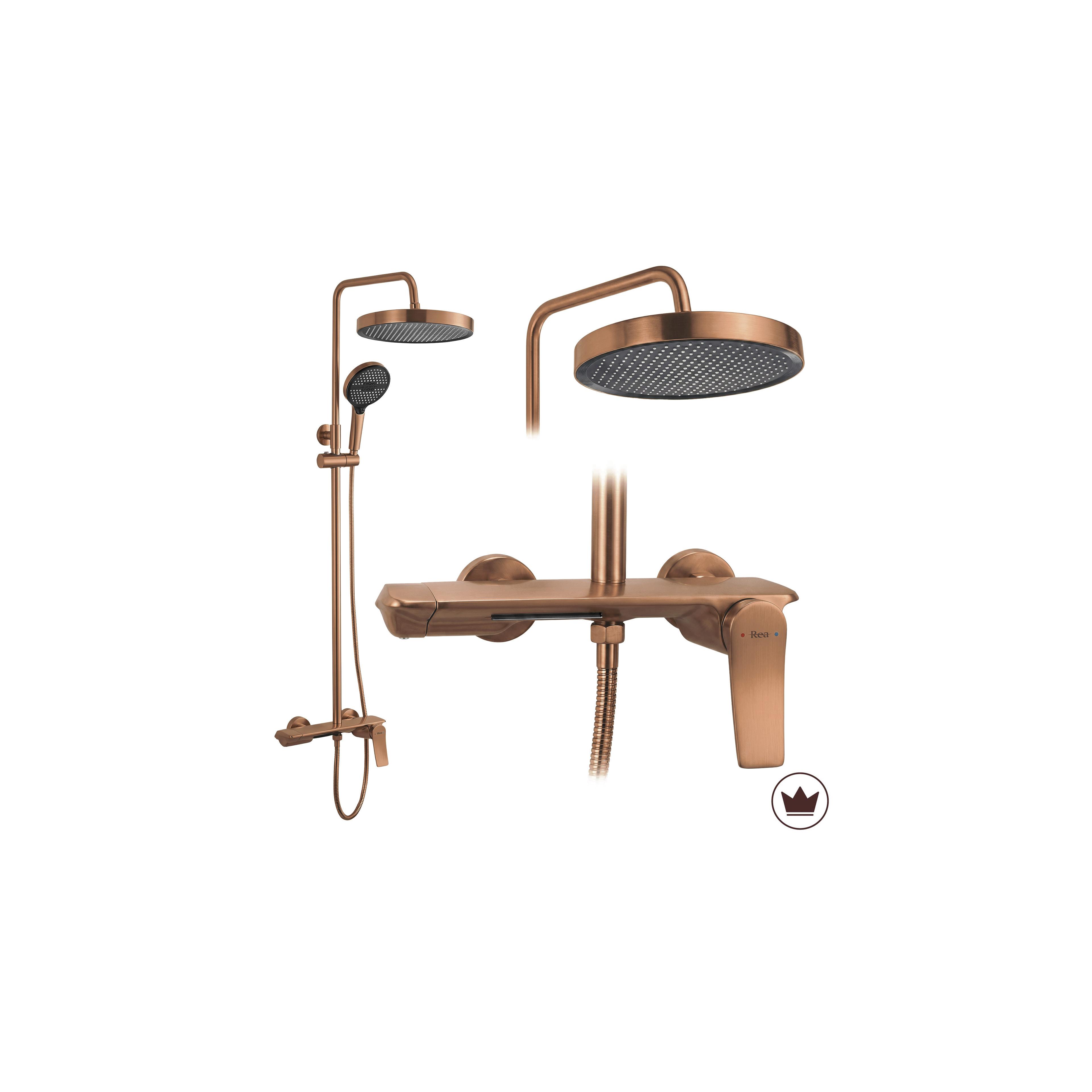 Shower set Rea Vision Brush Copper