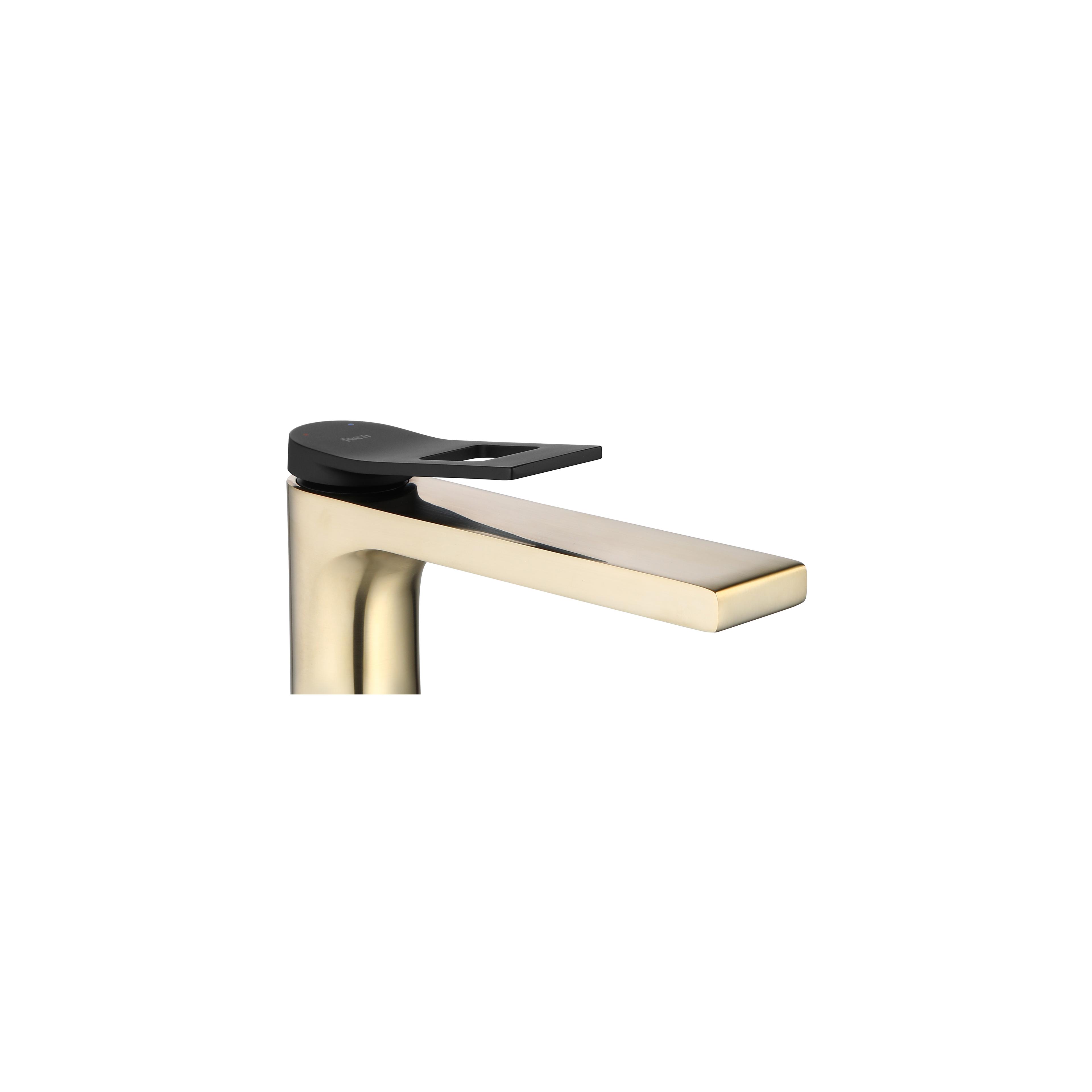Waschbeckenarmatur REA Soul Gold mat black low