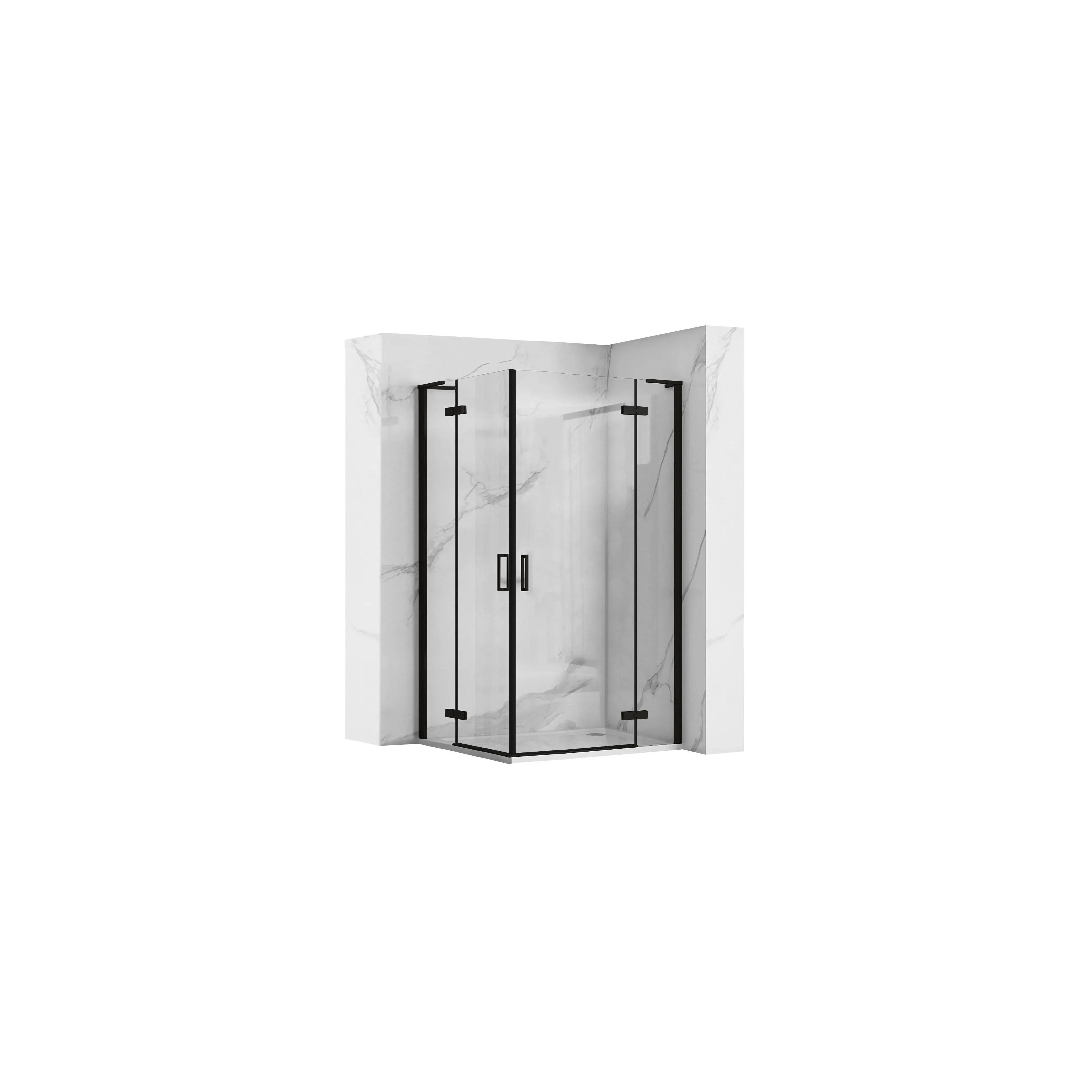 Cabina dus REA Hugo Double Black 100x100