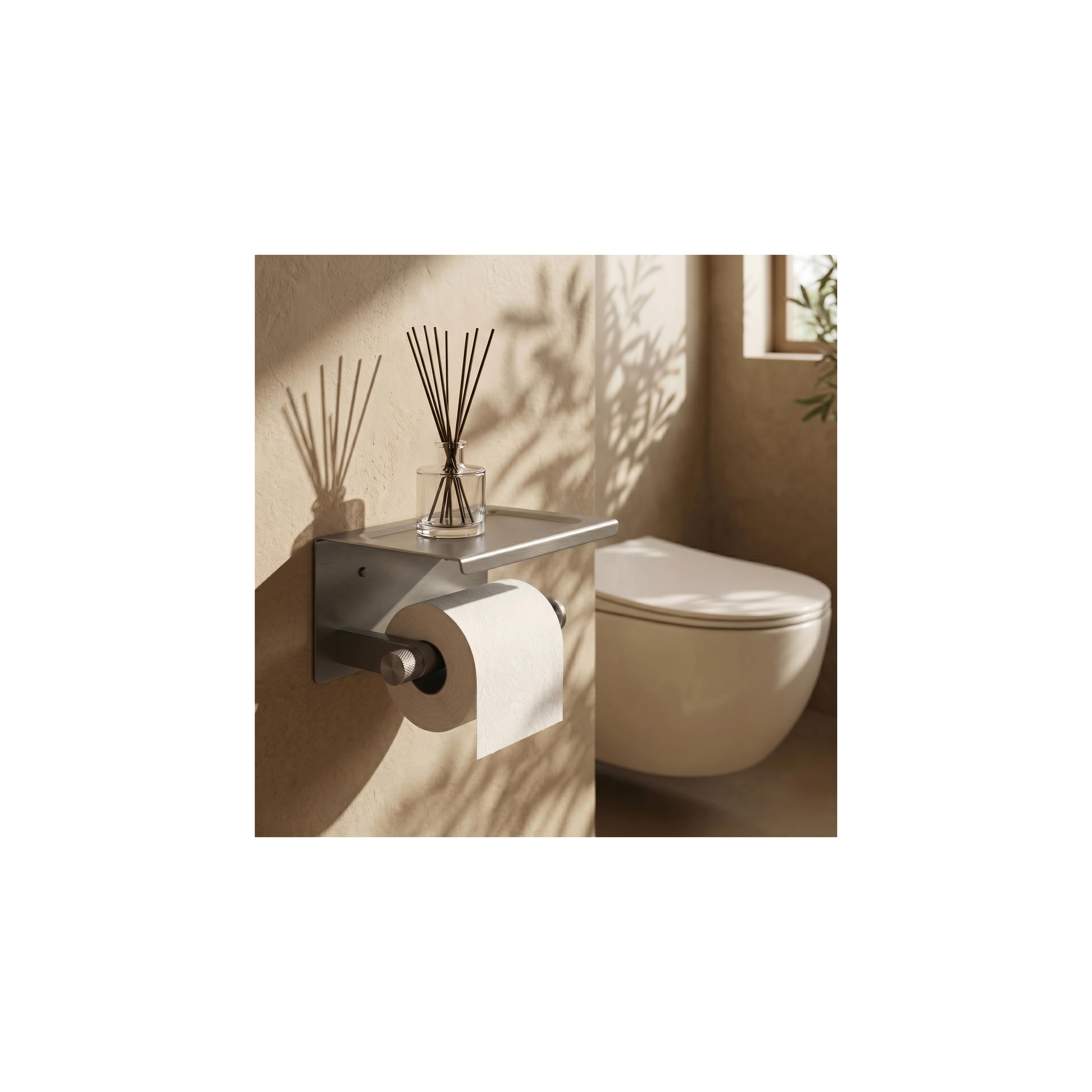 Toilettenpapierhalter mit Ablage 39105A ORI Titan