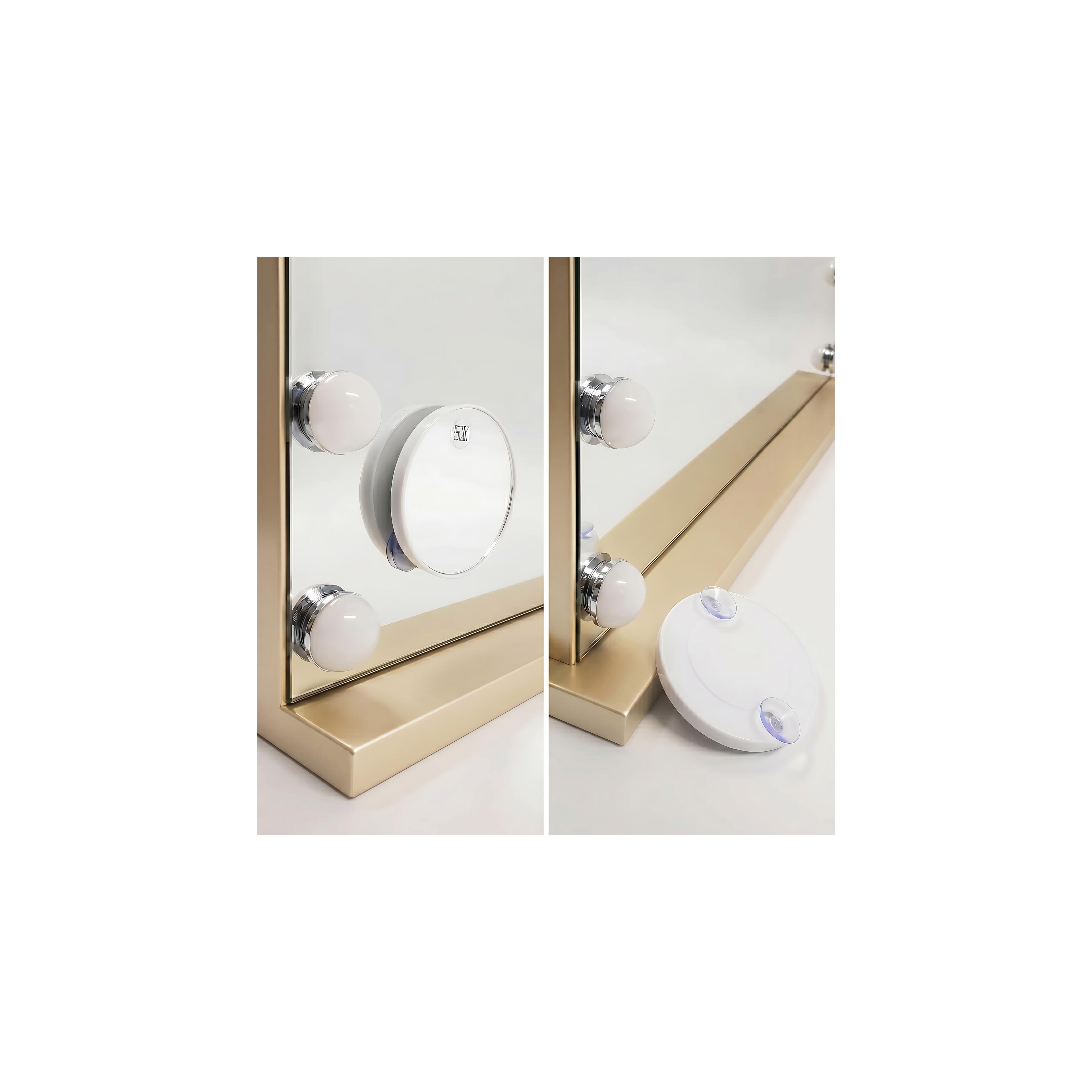 Spiegel LED HOLLYWOOD L.Gold 80x60