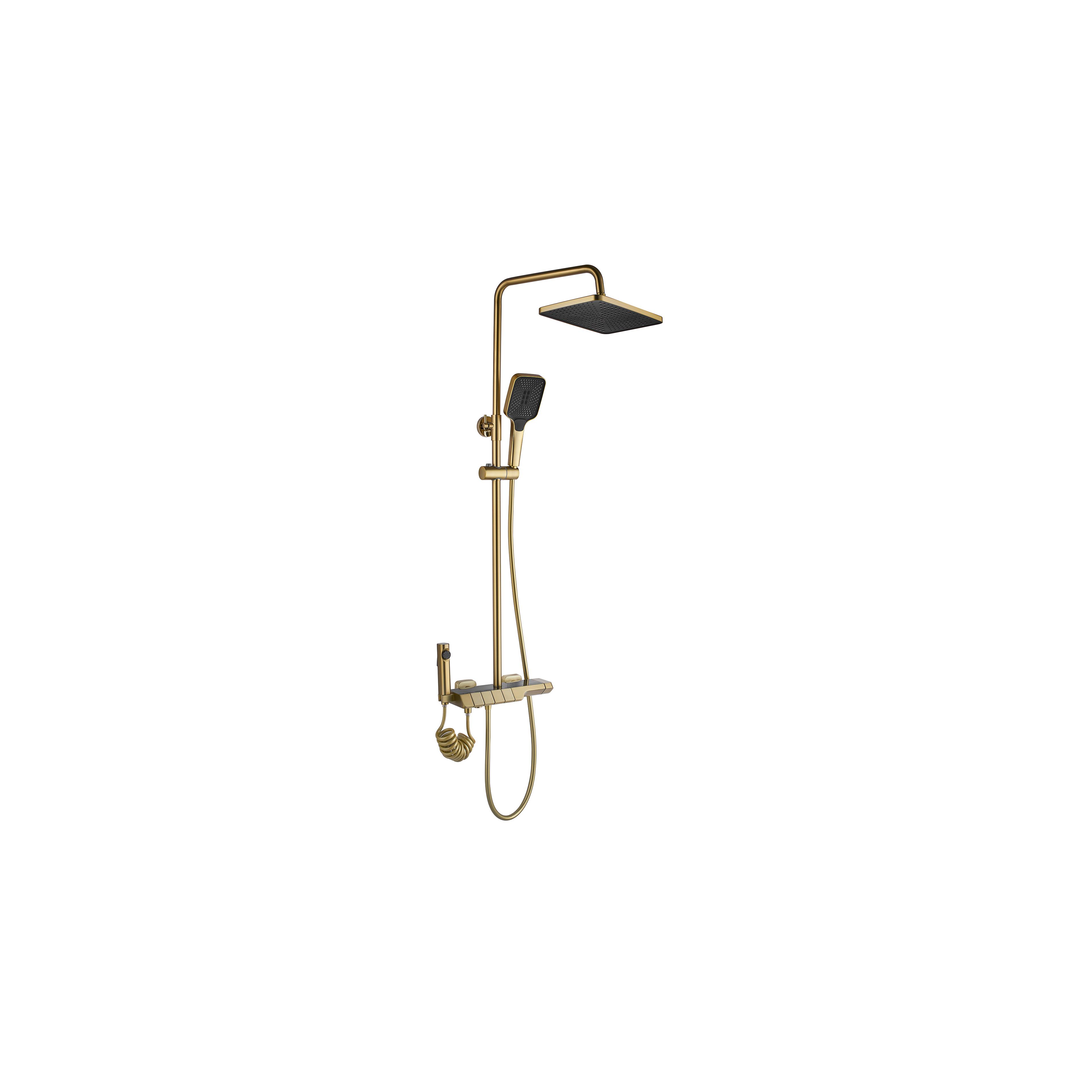 Σετ ντουζιέρας με θερμοστάτη REA ROB Brushed Gold